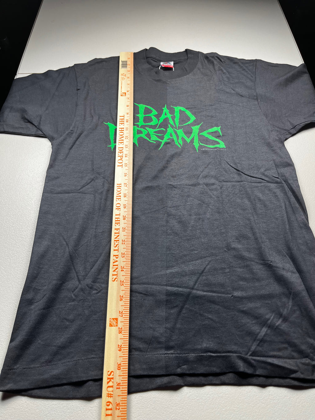 Vintage Fruit of the Loom Bad Dreams Graphic T-Shirt Charcoal