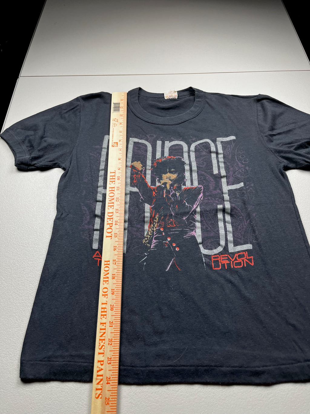 Vintage Prince and the Revolution Purple Rain Era Graphic T-Shirt Black