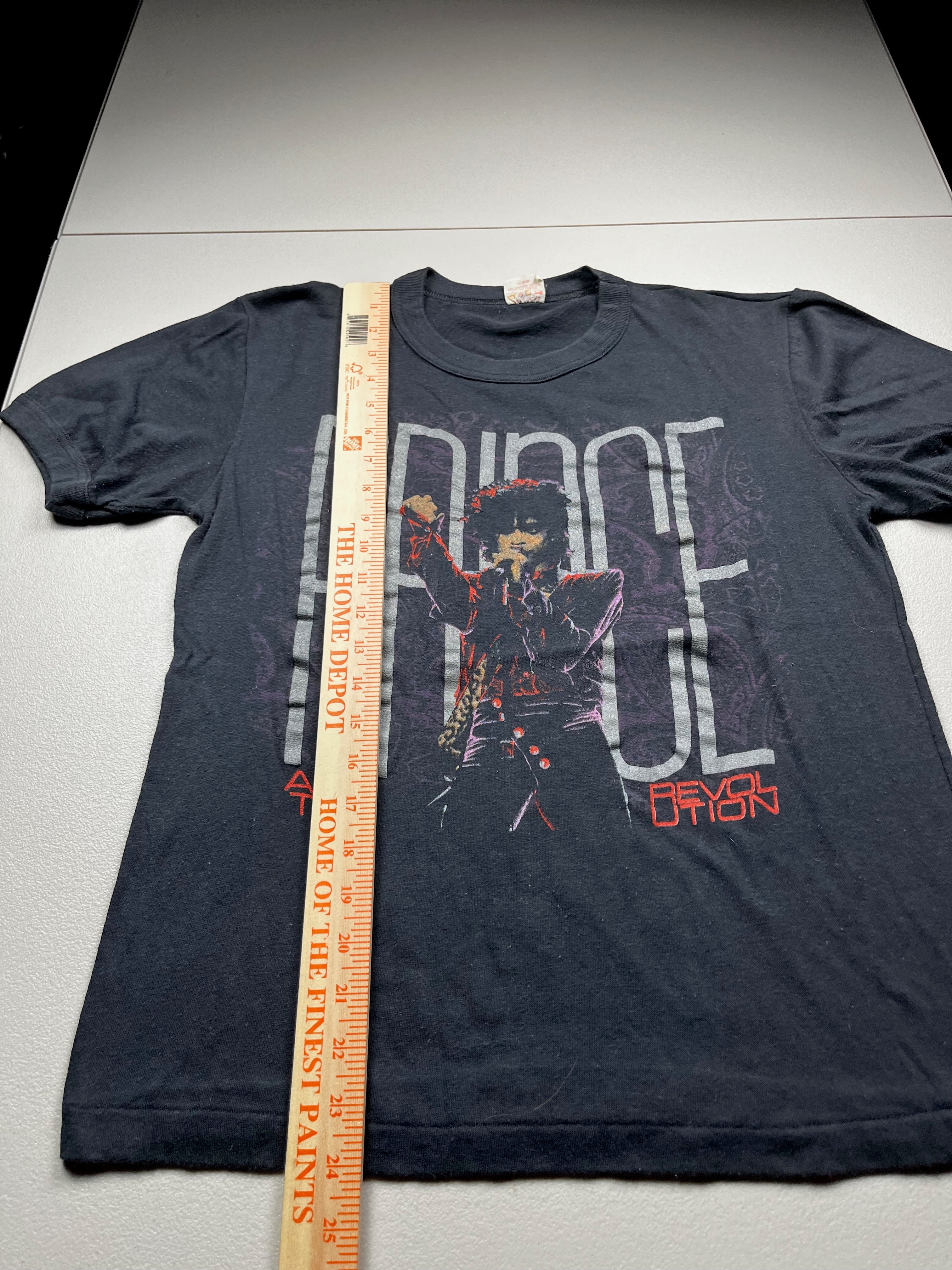 Vintage Prince and the Revolution Purple Rain Era Graphic T-Shirt Black