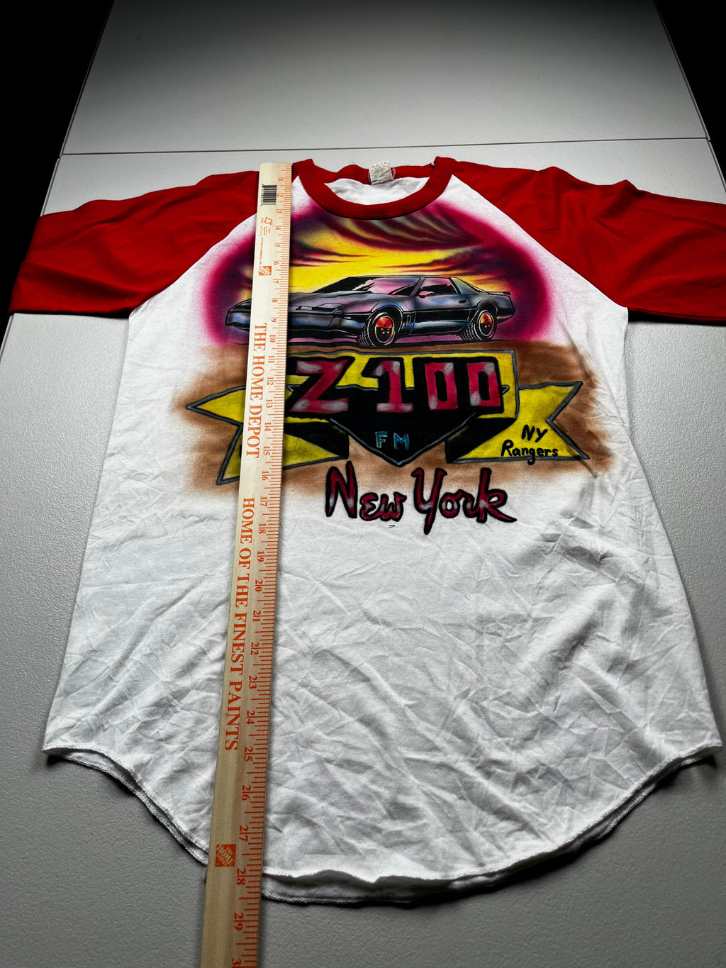 Vintage Z100 New York Airbrush Raglan Baseball Tee