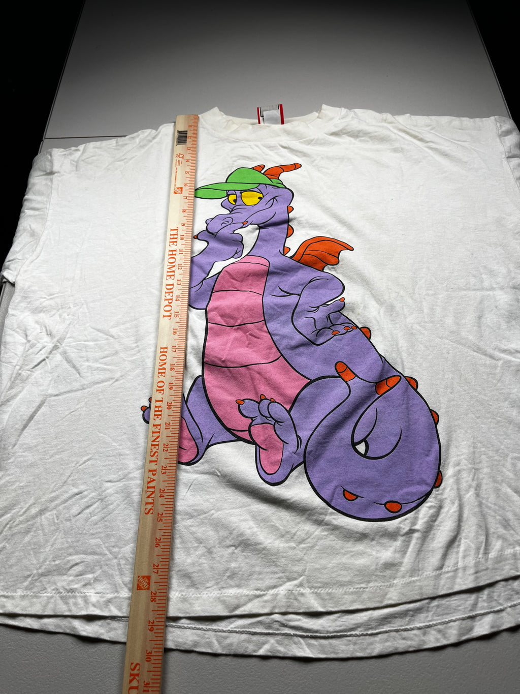 Vintage Disney Epcot Figment Dragon Character Graphic T-Shirt White