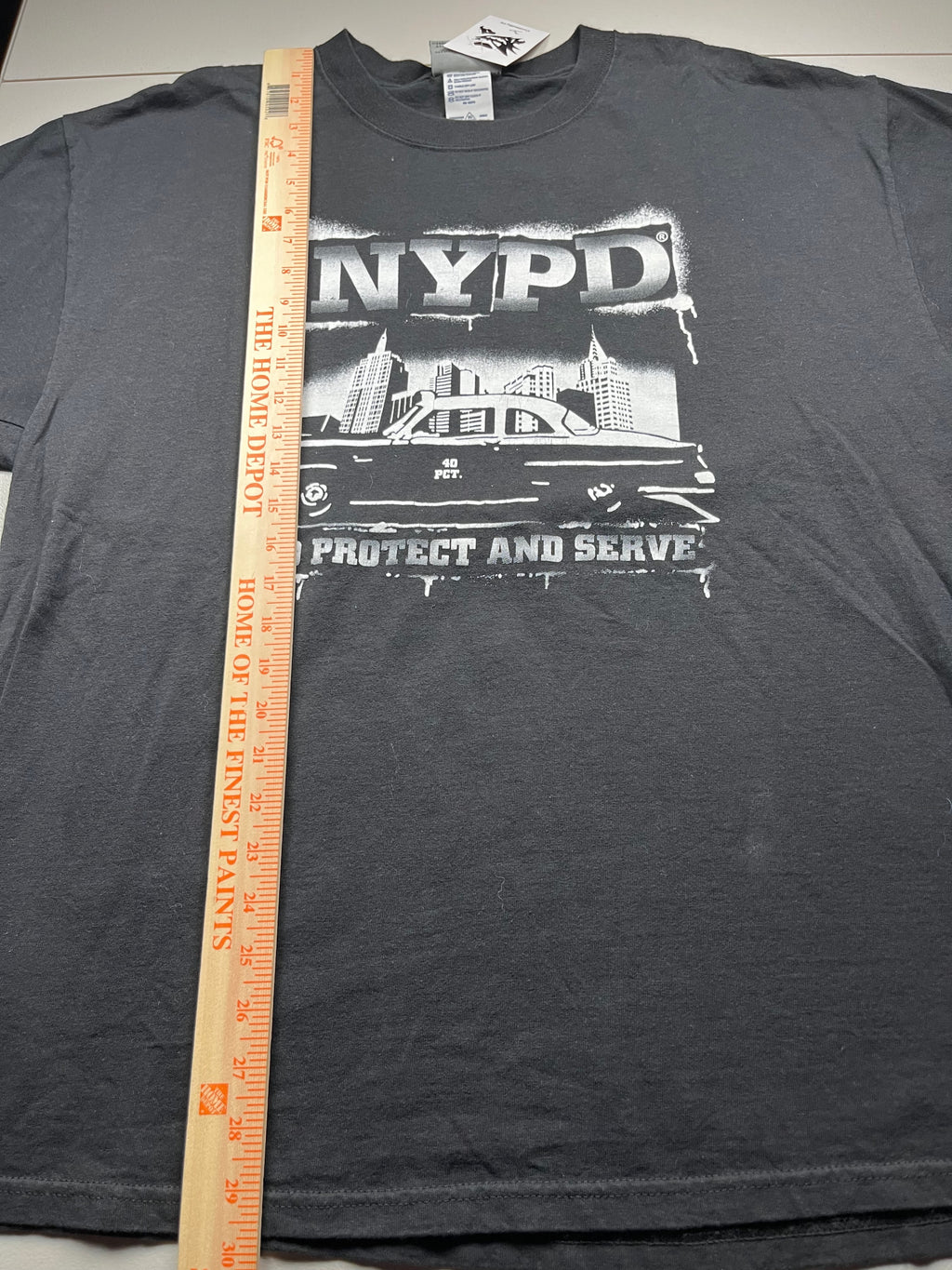 Vintage NYPD To Protect And Serve Graphic T-Shirt Black