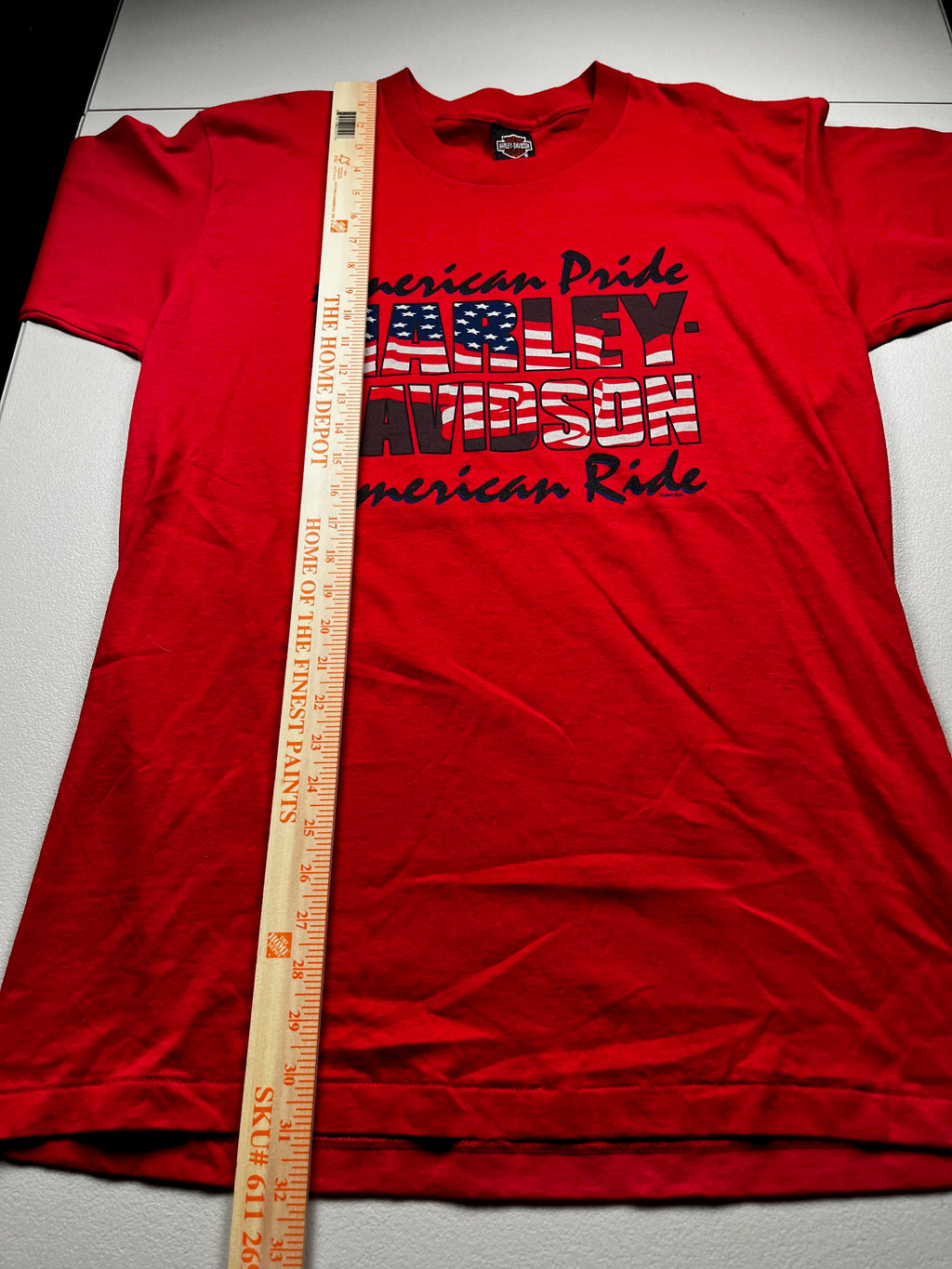 Vintage Harley-Davidson American Pride Graphic T-Shirt Red