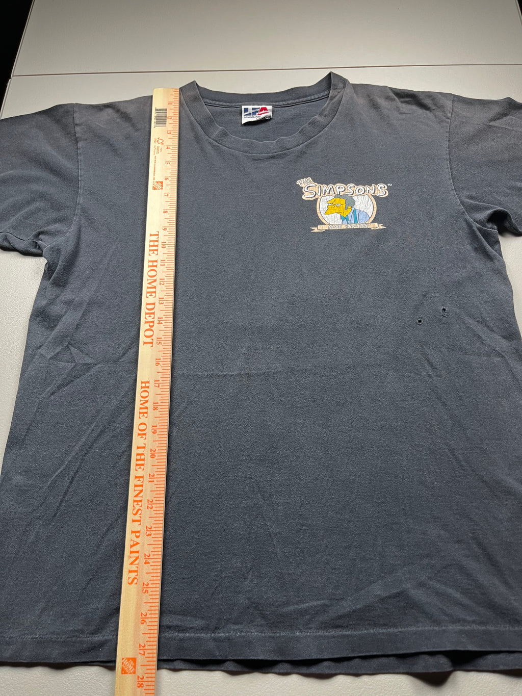Vintage The Simpsons Principal Skinner Graphic T-Shirt Black