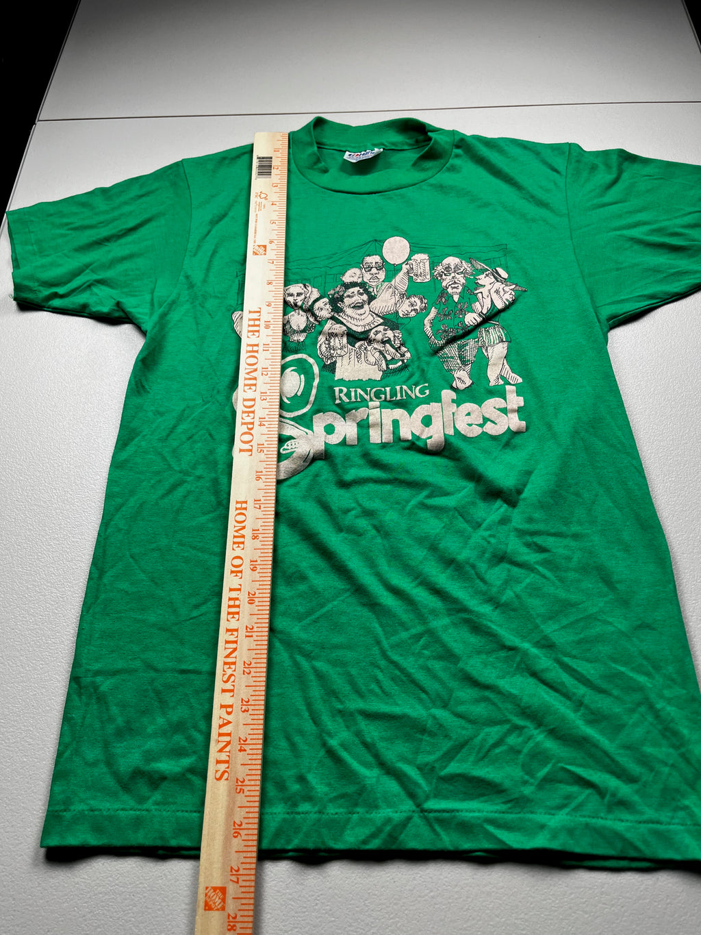 Vintage Ringling Springfest Graphic Festival T-Shirt Green