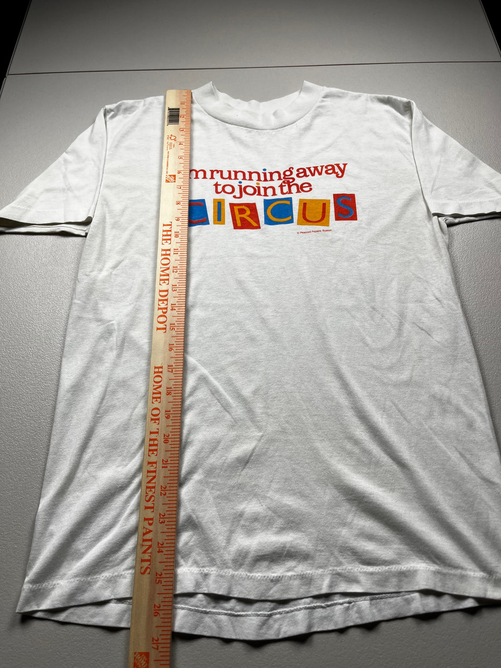 Vintage Running Away to Join the Circus T-Shirt White