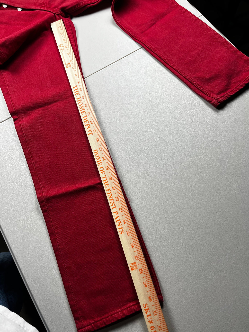 Deadstock Vintage Red Levi's 501 Jeans