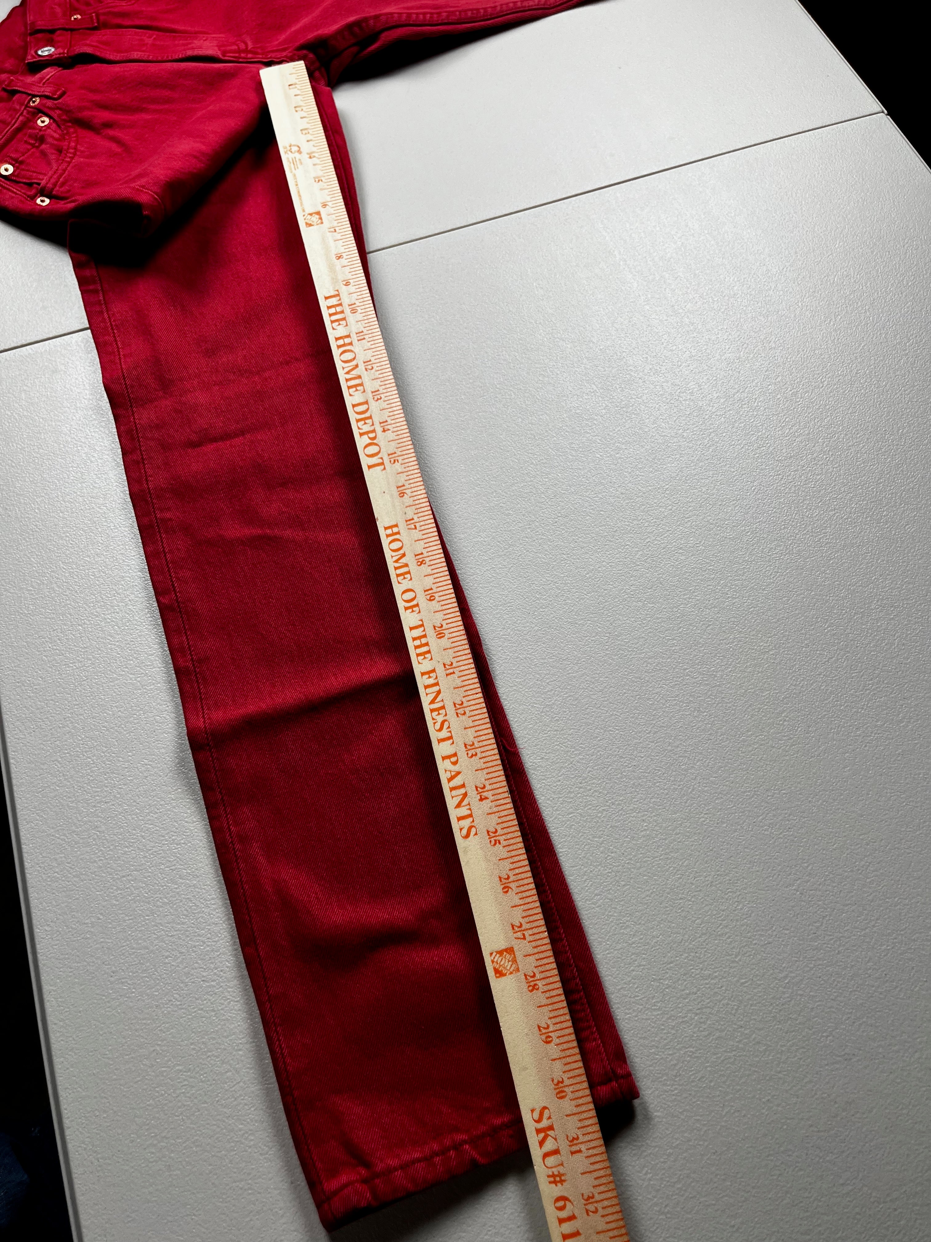 Deadstock Vintage Red Levi's 501 Jeans