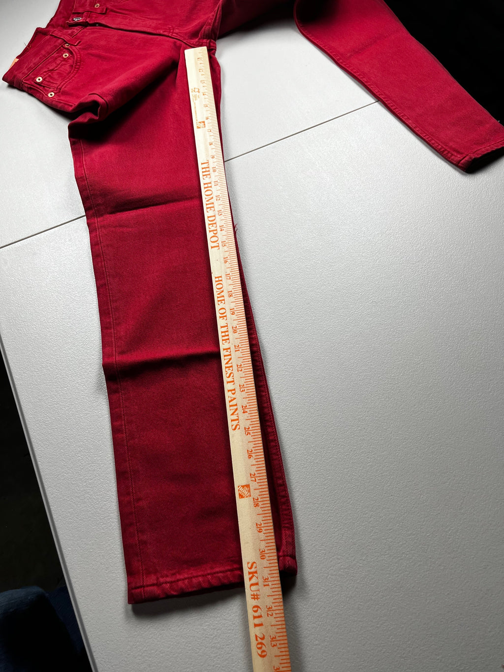 Deadstock Vintage Red Levi's 501 Jeans