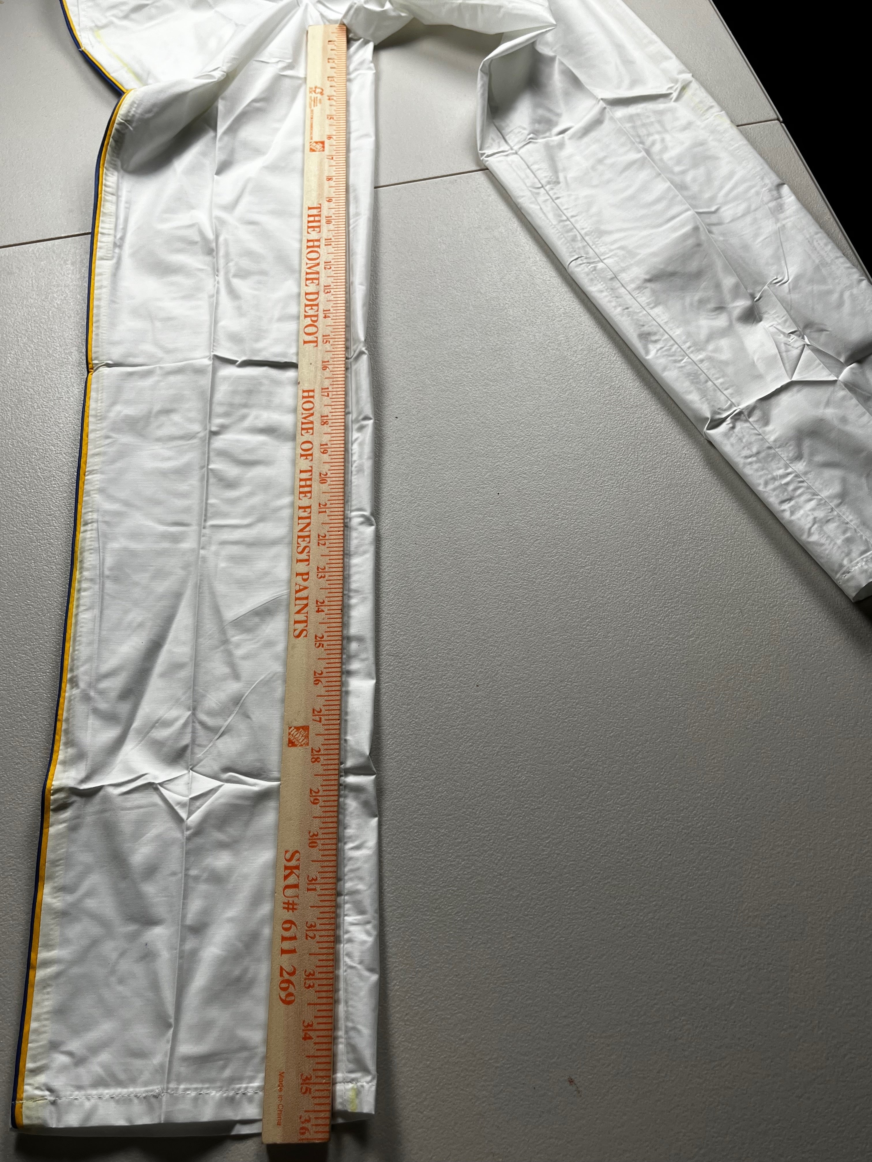 Vintage Campus White Straight Leg Track Pants