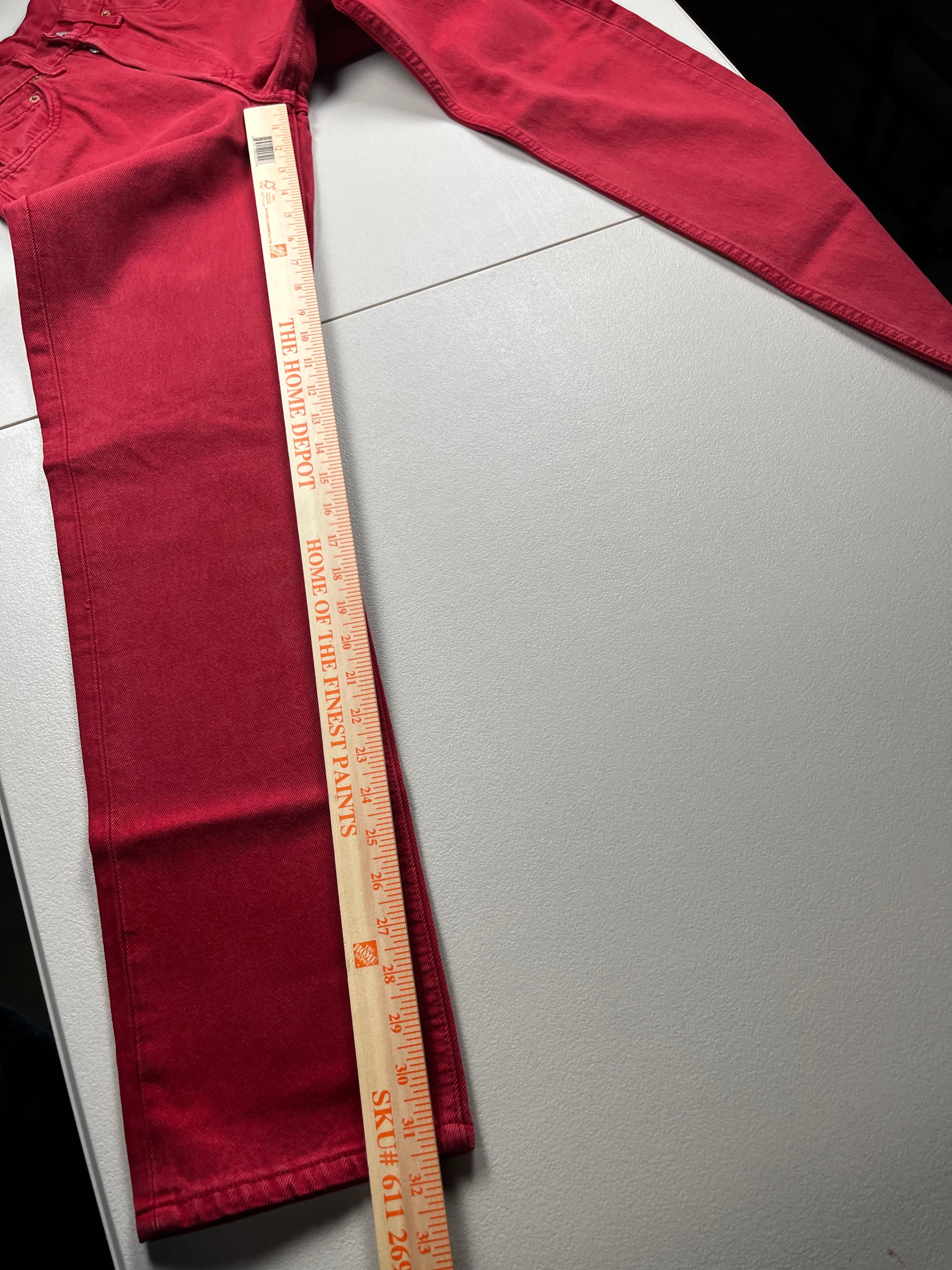 Deadstock Vintage Red Levi's 501 Jeans