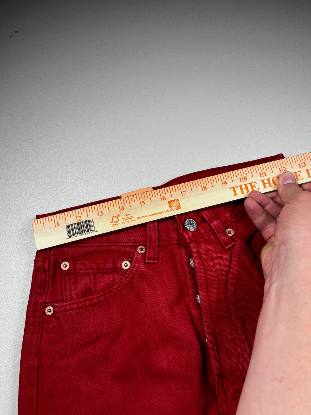Deadstock Vintage Red Levi's 501 Jeans