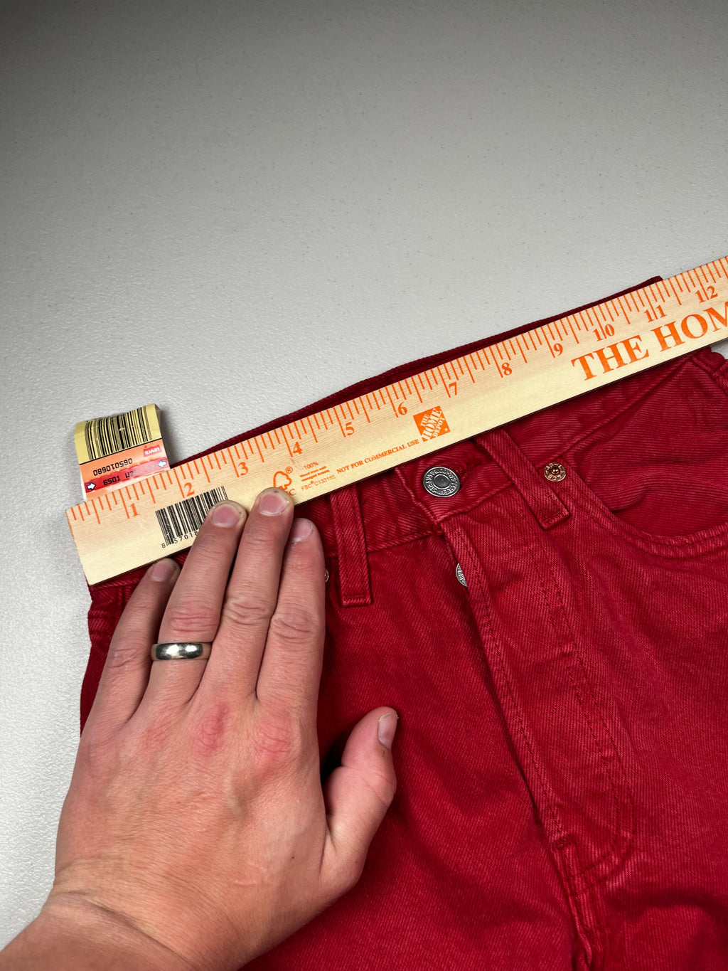 Deadstock Vintage Red Levi's 501 Jeans