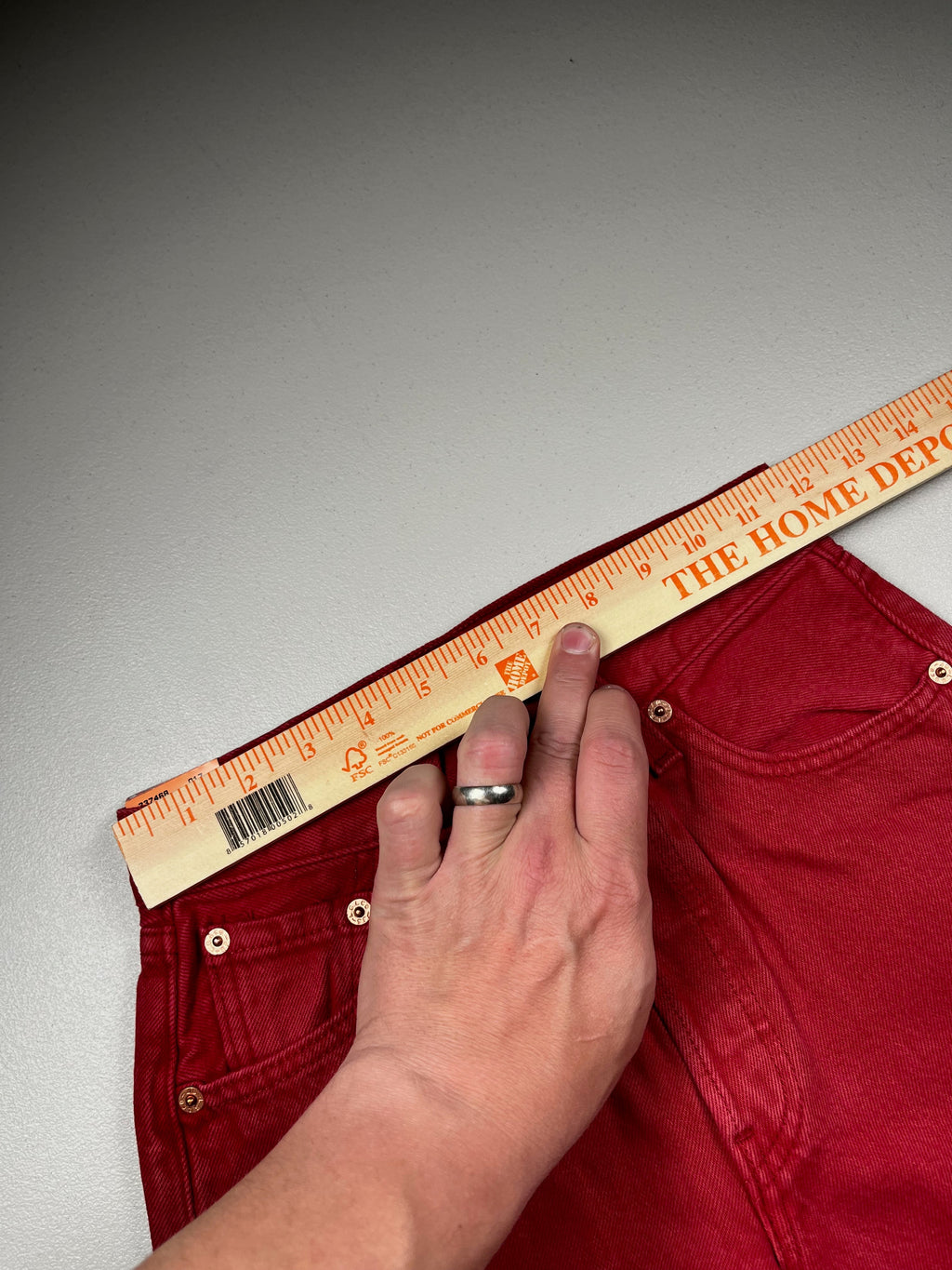 Deadstock Vintage Red Levi's 501 Jeans