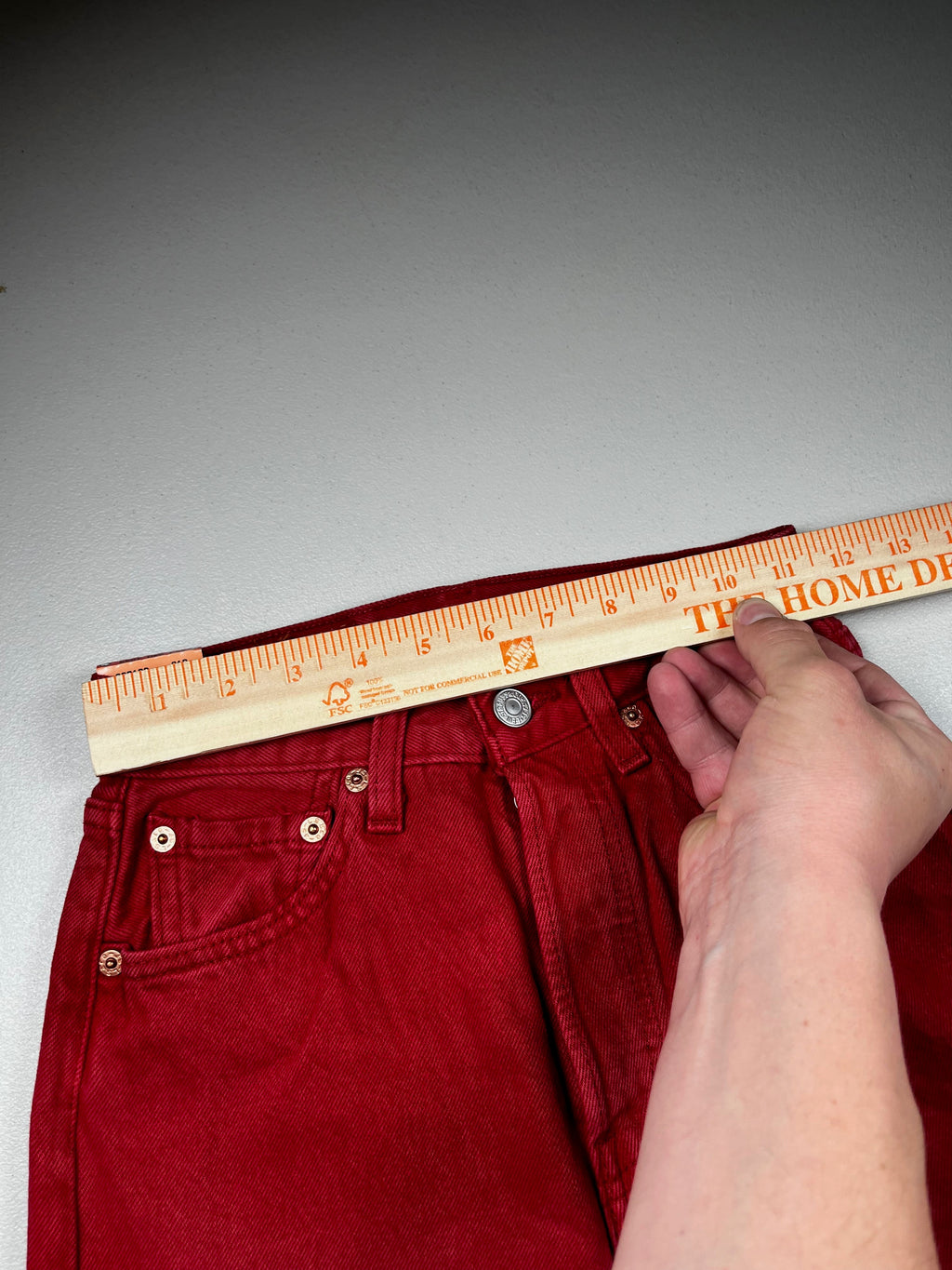 Deadstock Vintage Red Levi's 501 Jeans