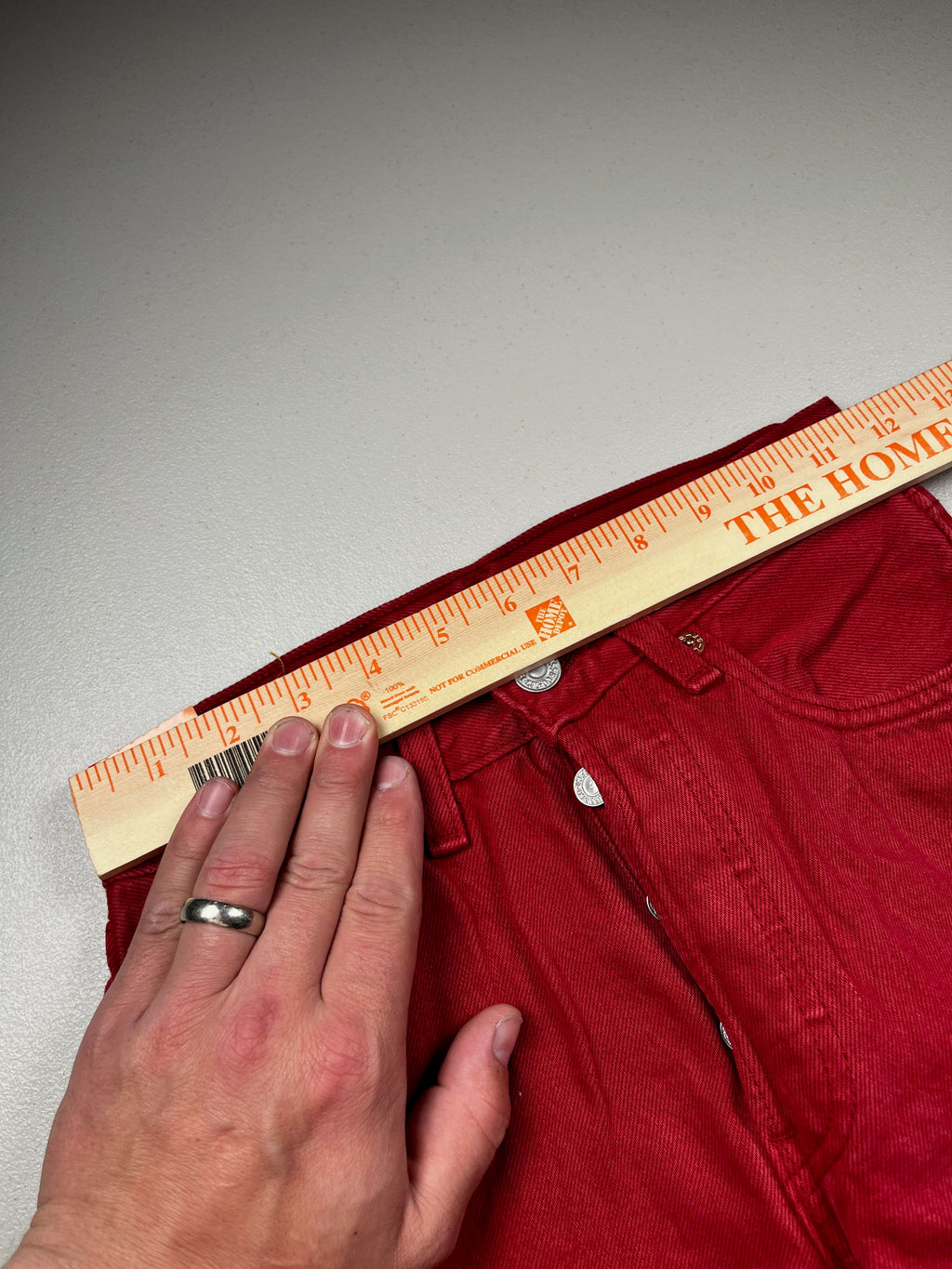 Deadstock Vintage Red Levi's 501 Jeans