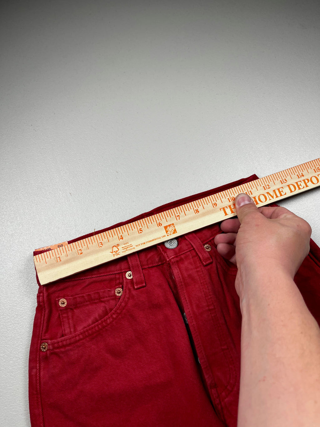 Deadstock Vintage Red Levi's 501 Jeans