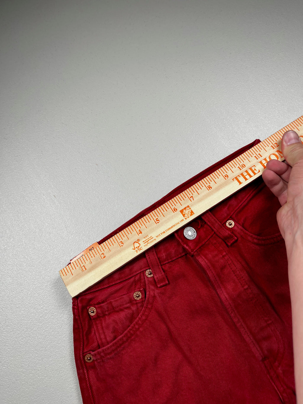 Deadstock Vintage Red Levi's 501 Jeans