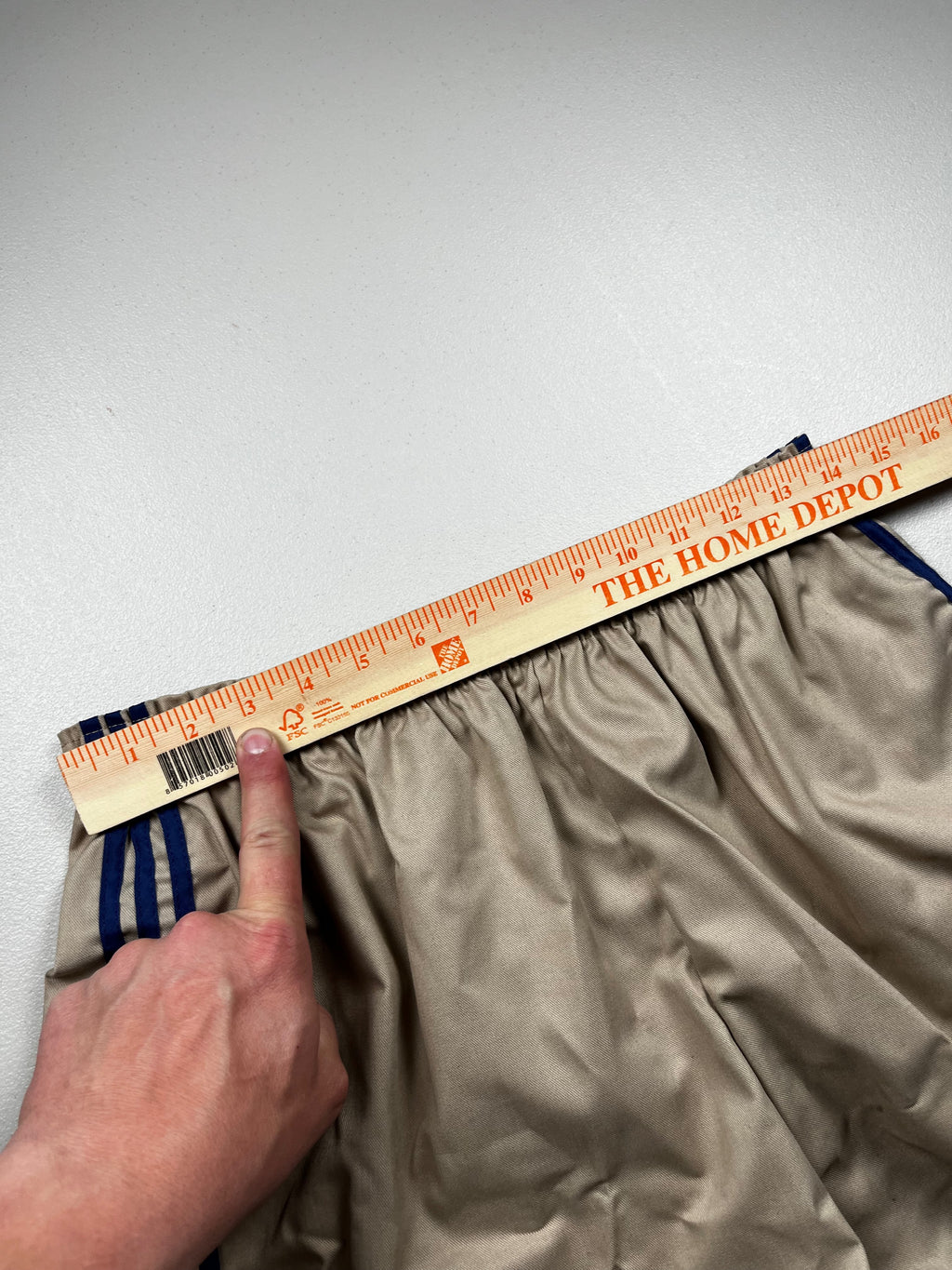 Vintage 70s Style Nylon Running Shorts Beige Tan
