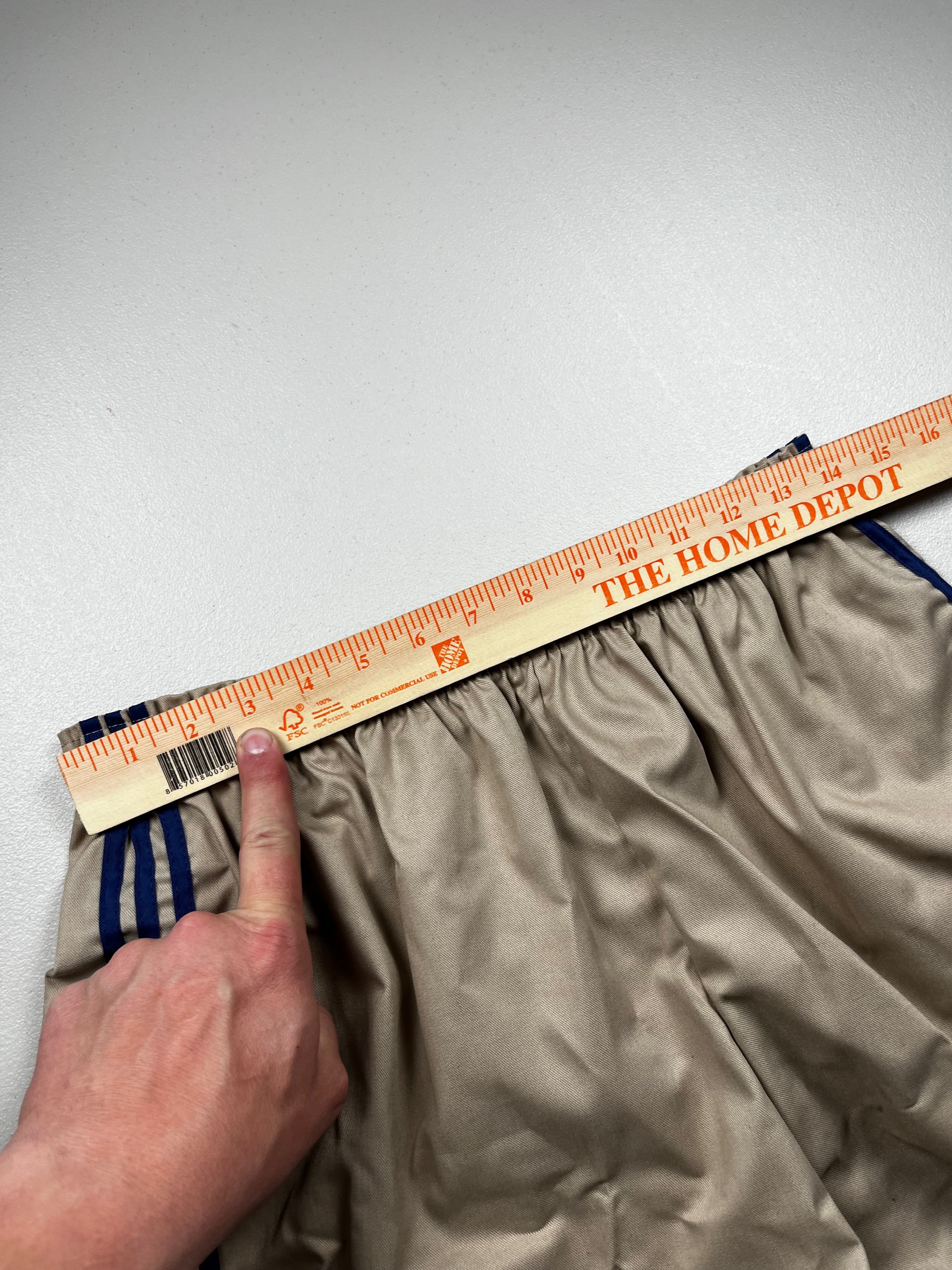 Vintage 70s Style Nylon Running Shorts Beige Tan