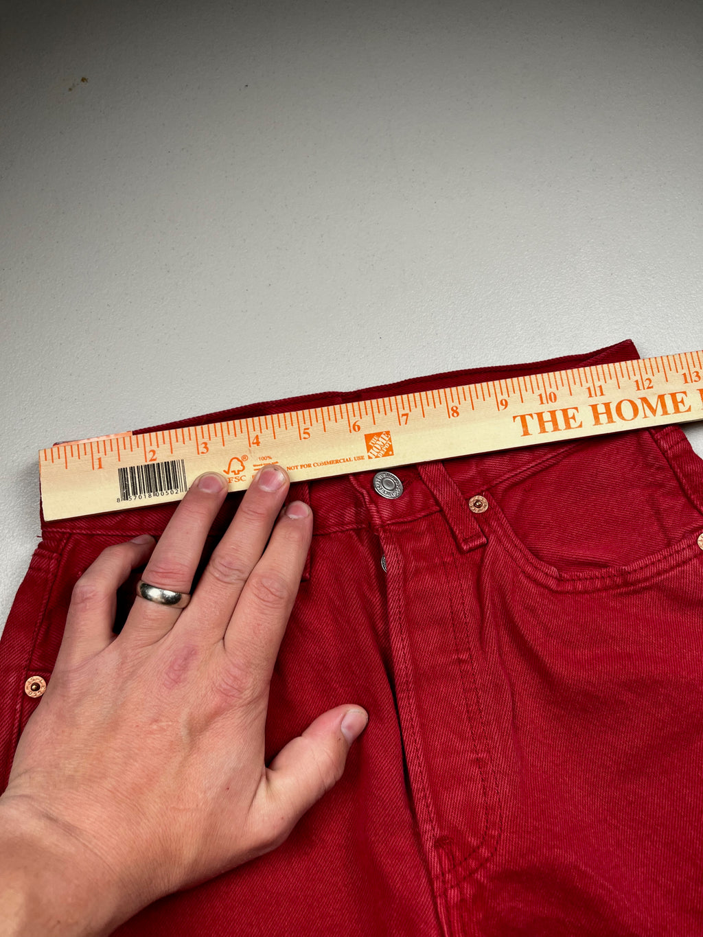 Deadstock Vintage Red Levi's 501 Jeans