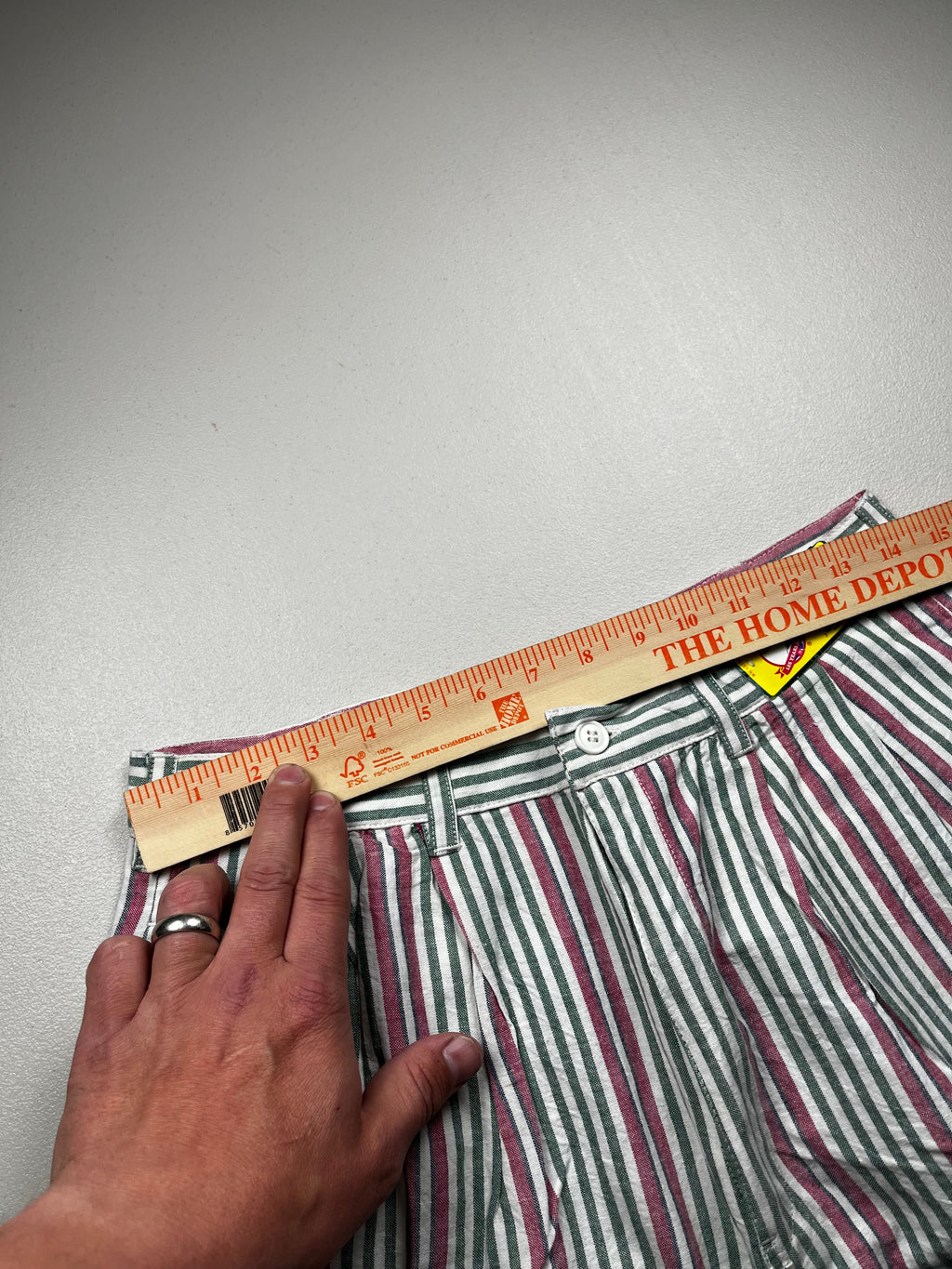 Vintage 90s Duck Head Green and Pink Striped Seersucker Shorts