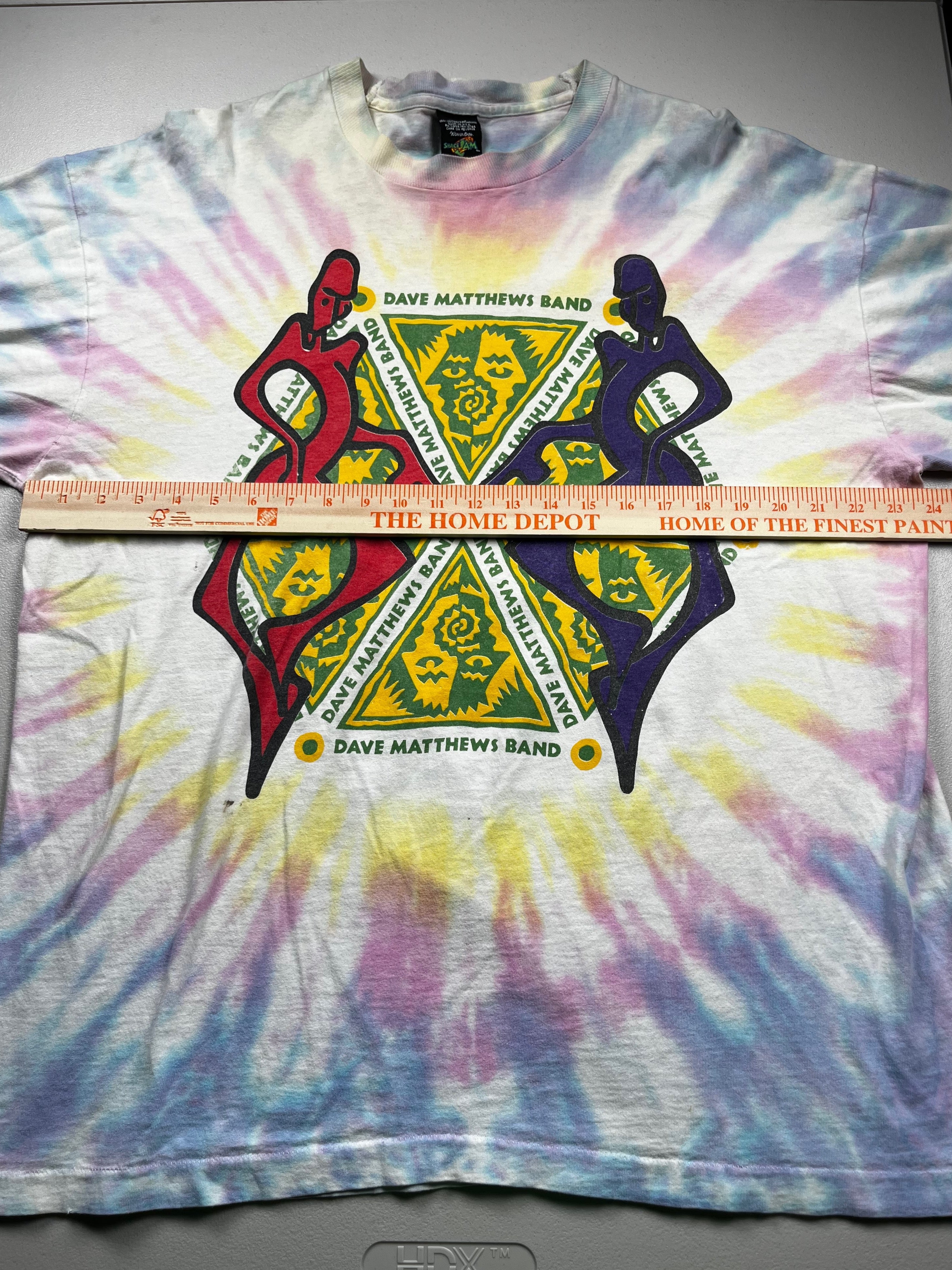 Vintage 1998 Dave Matthews Band Tie-Dye Long-Sleeve Concert Shirt