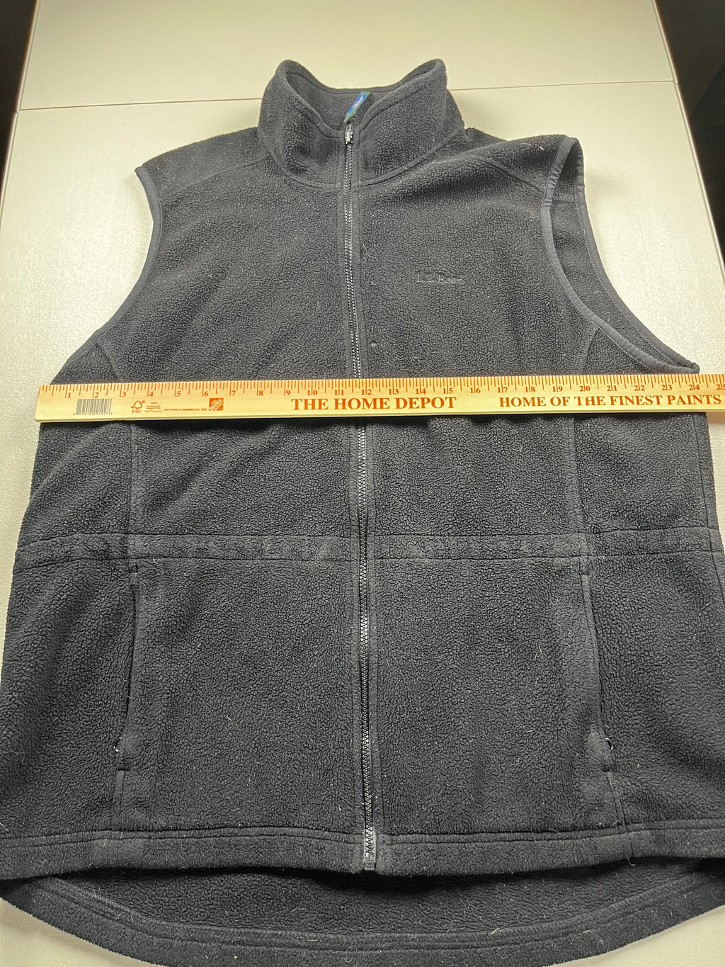 L.L.Bean Black Fleece Full-Zip Vest