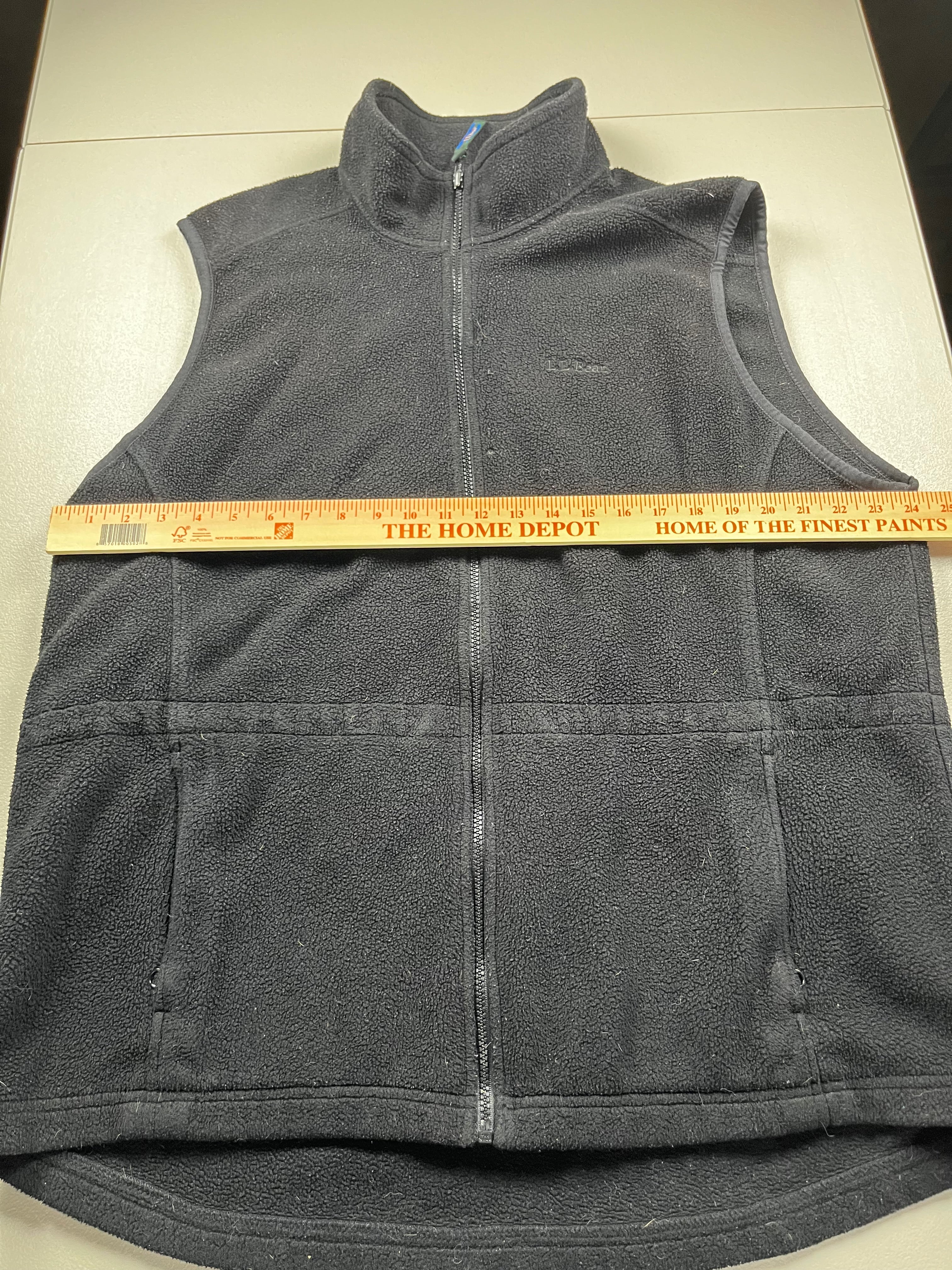L.L.Bean Black Fleece Full-Zip Vest