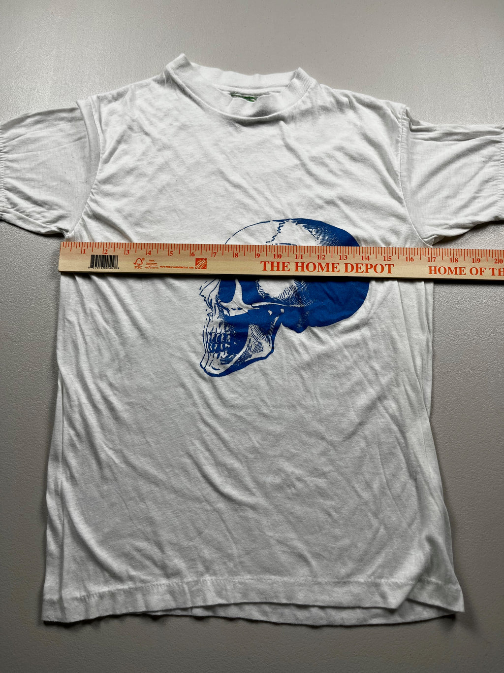 Blue Vintage Skull T-Shirt