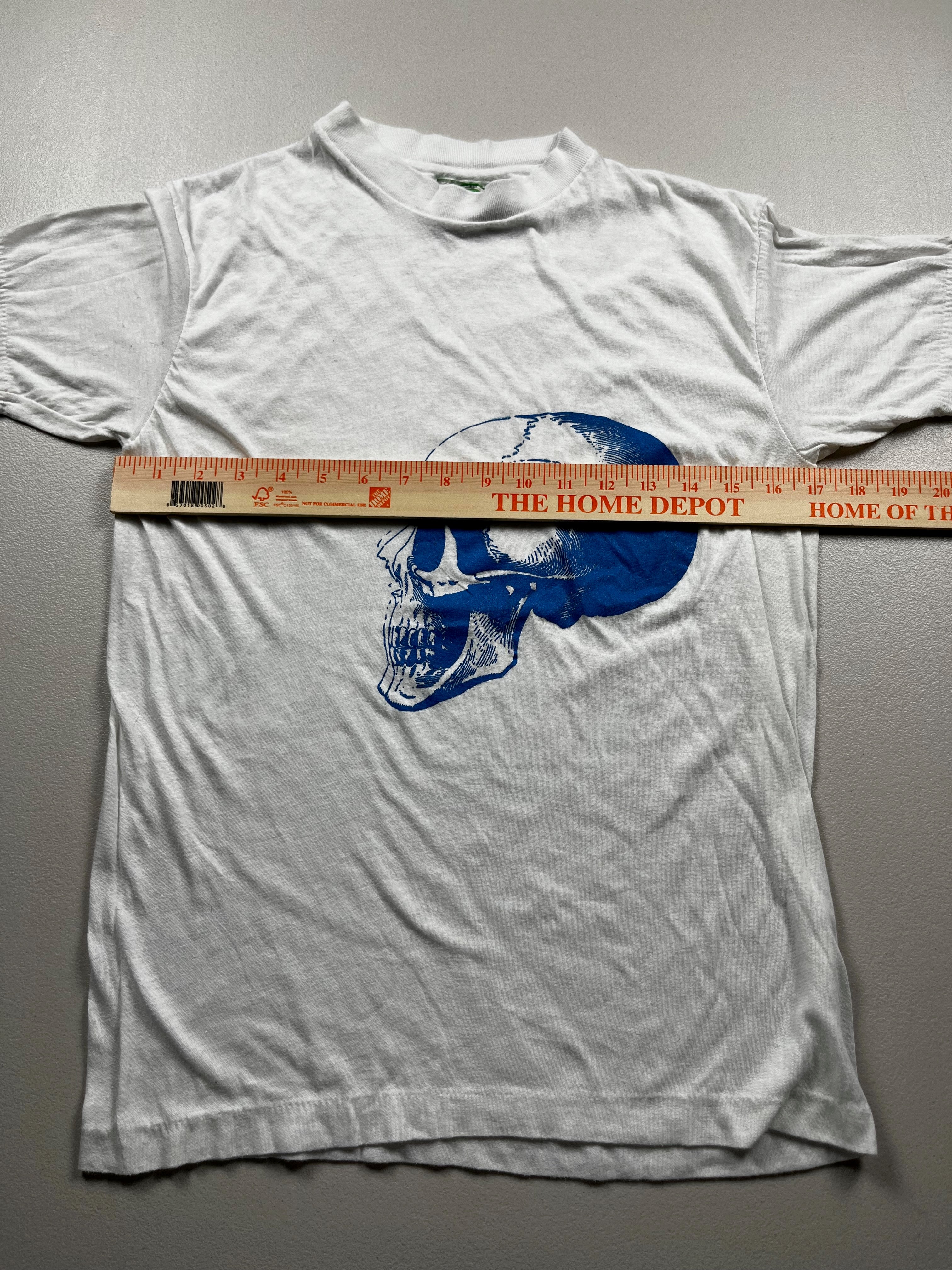 Blue Vintage Skull T-Shirt