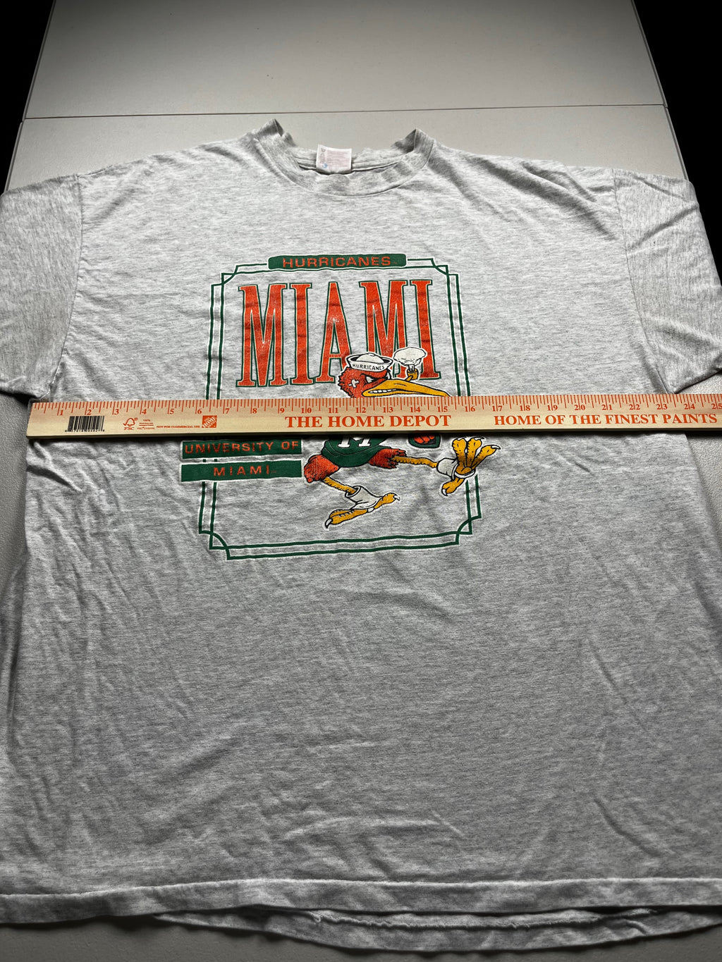 Vintage Miami Hurricanes Gray Graphic T-Shirt