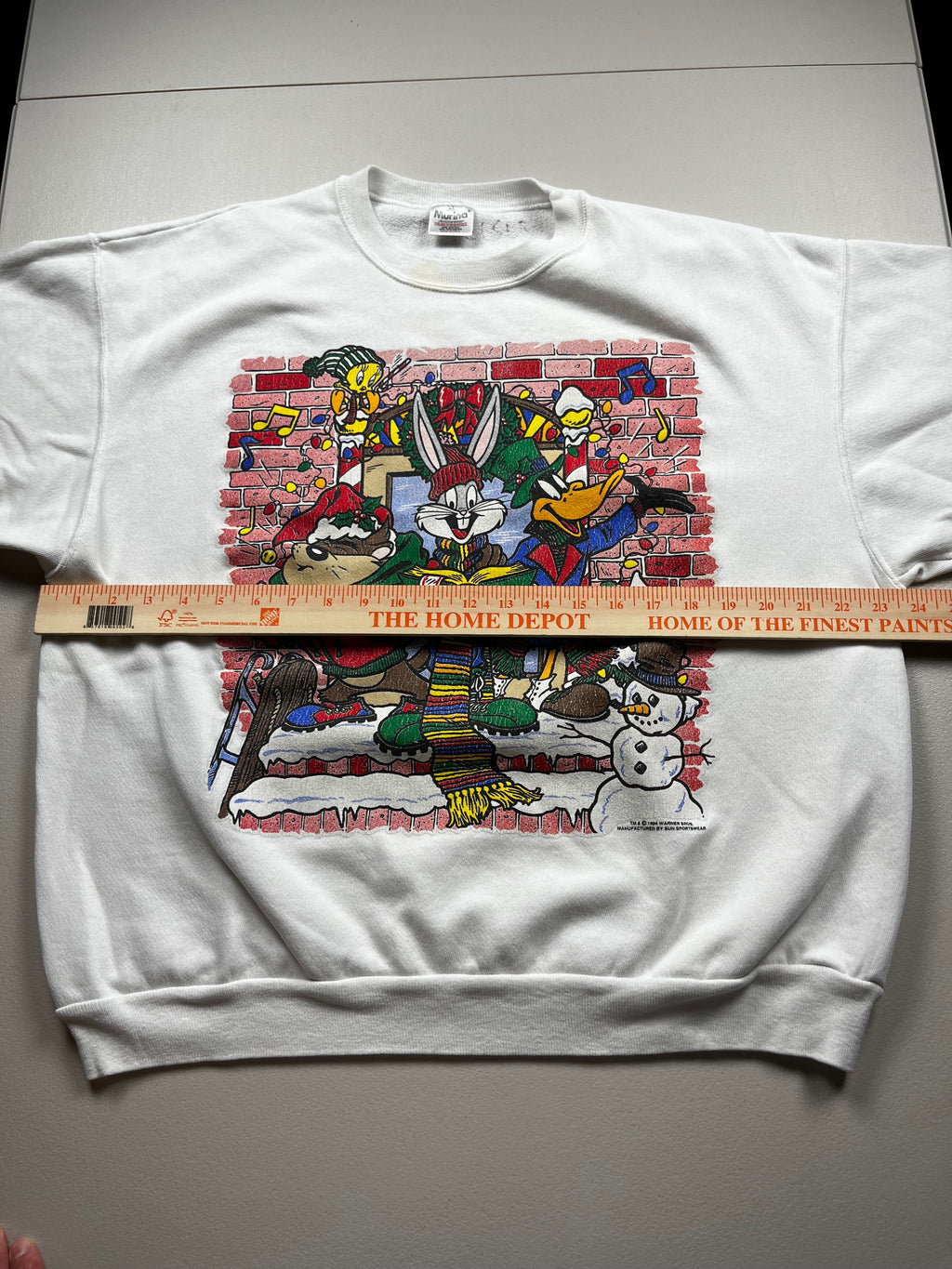 Vintage 1990s Looney Tunes Holiday Sweatshirt By Warner Bros