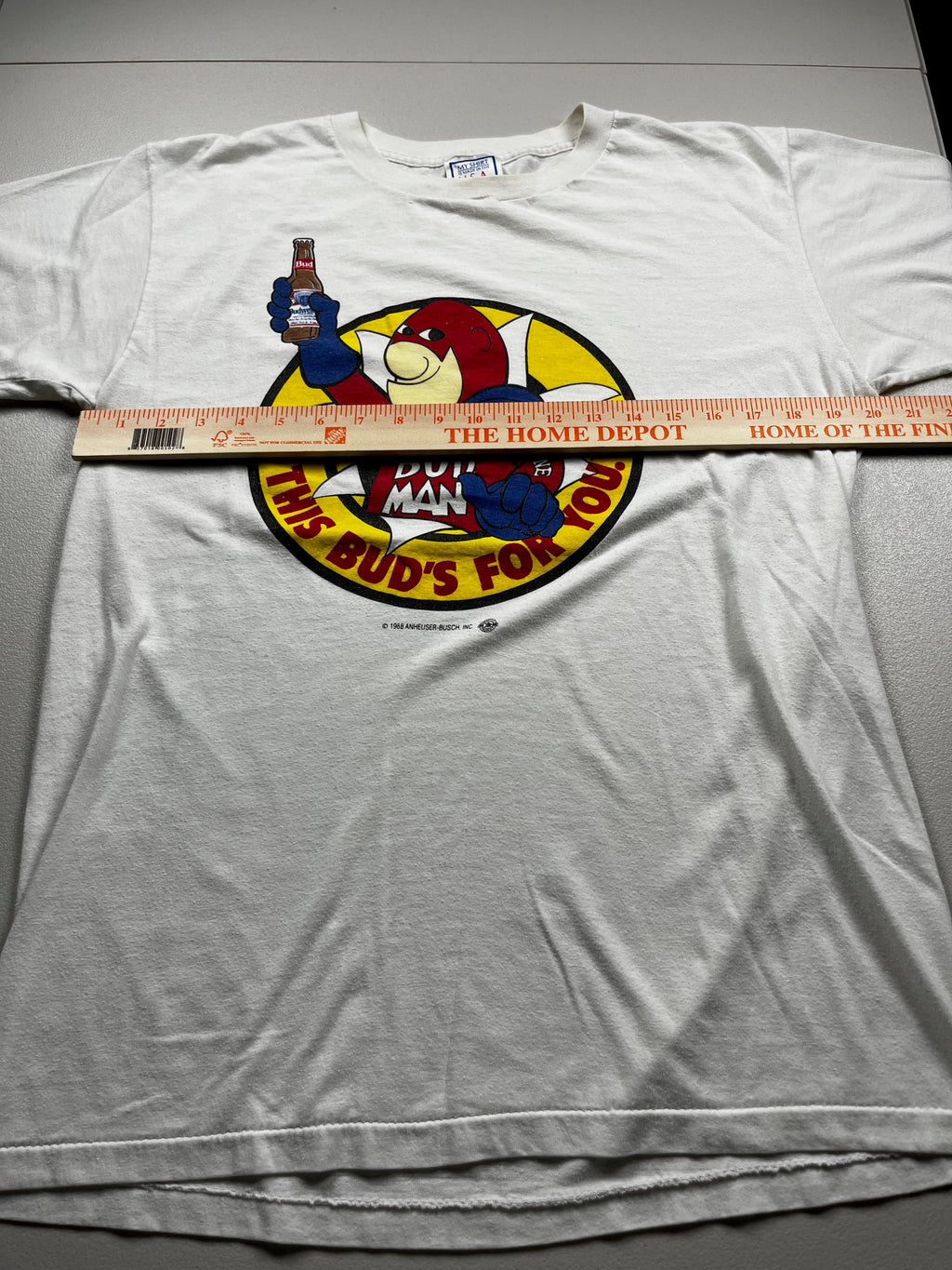 Vintage 1990s Budweiser "Bud Man" Graphic T-Shirt