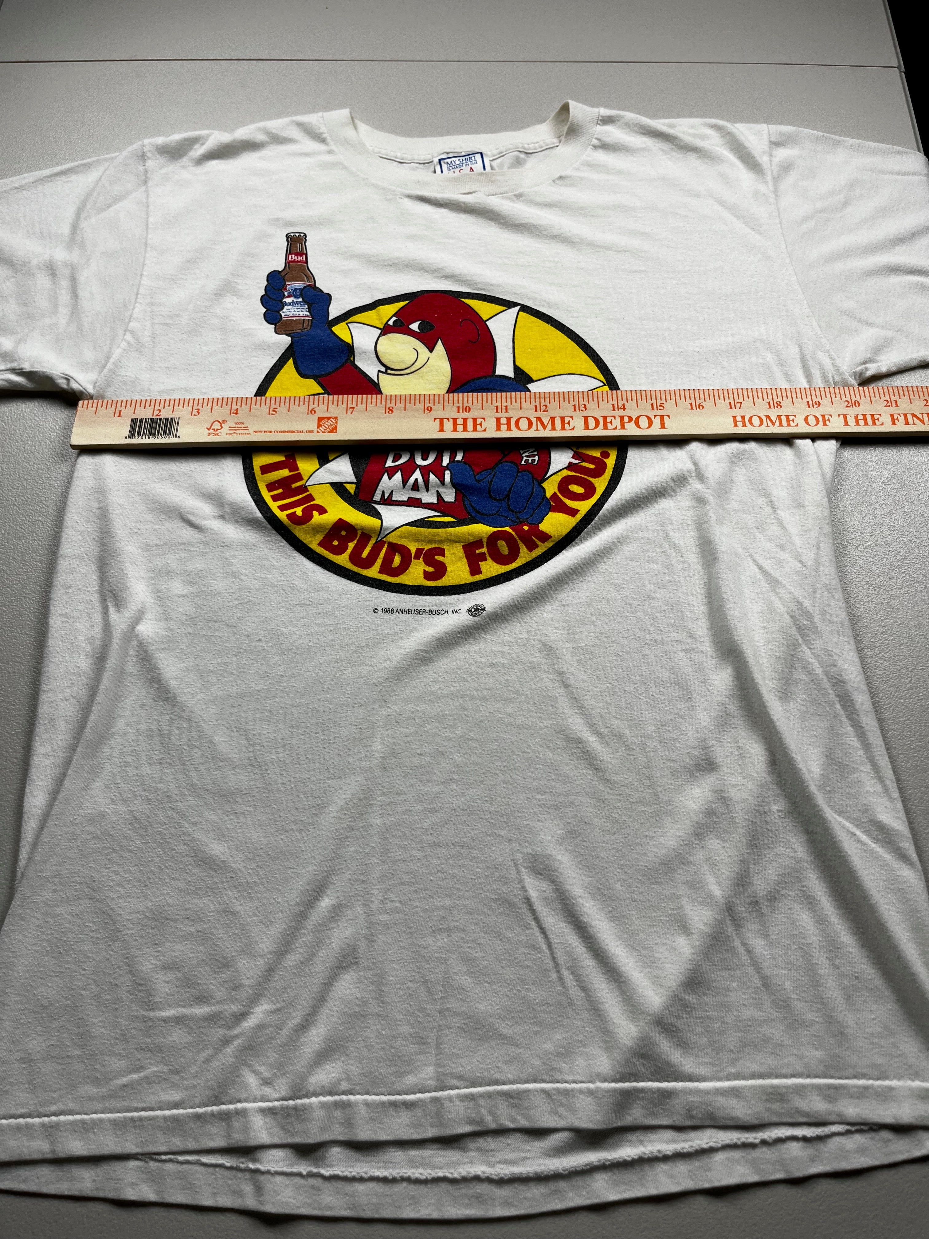 Vintage 1990s Budweiser "Bud Man" Graphic T-Shirt