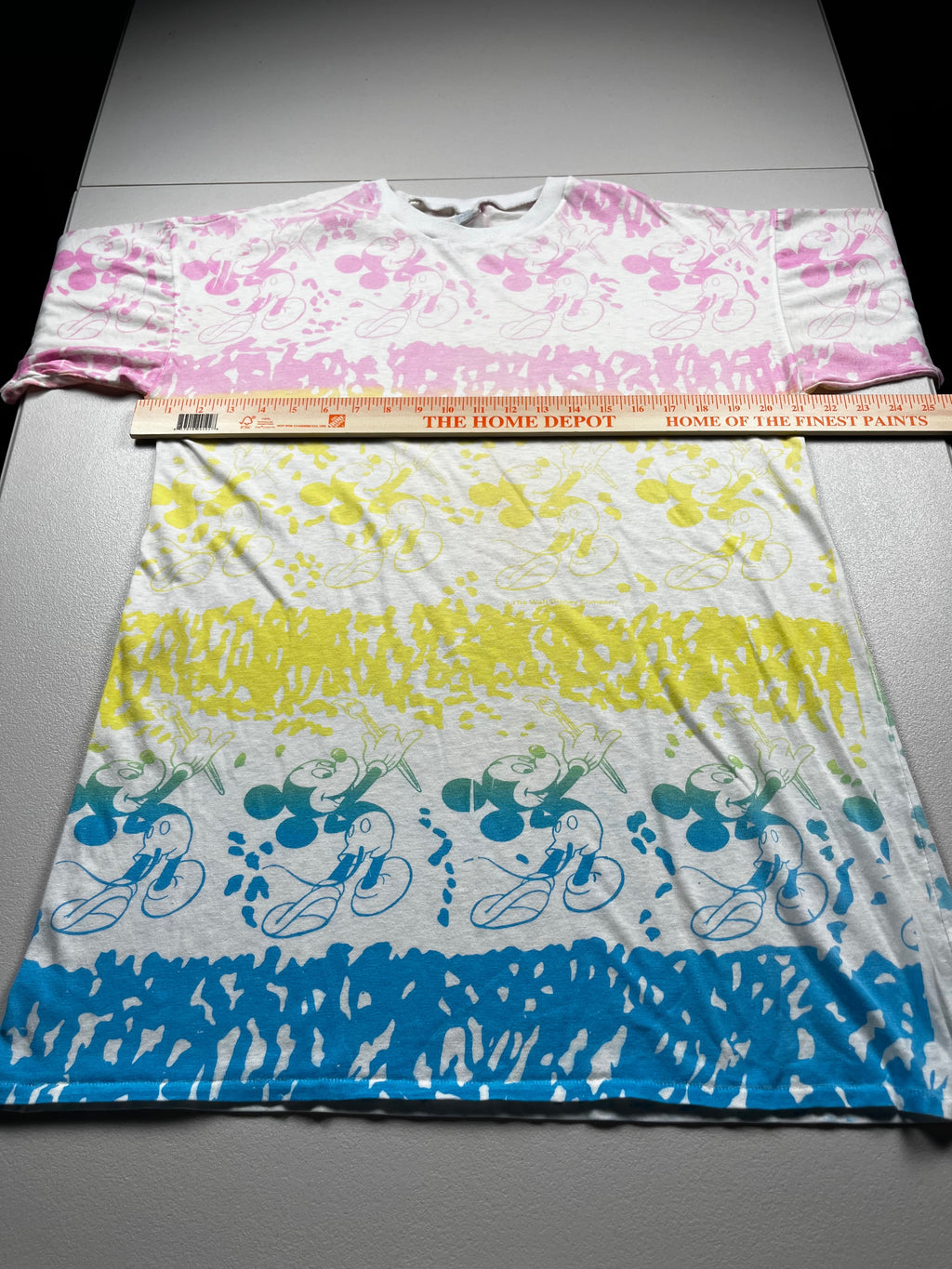 Vintage Disney Mickey Inc. Pastel Border Design Shirt