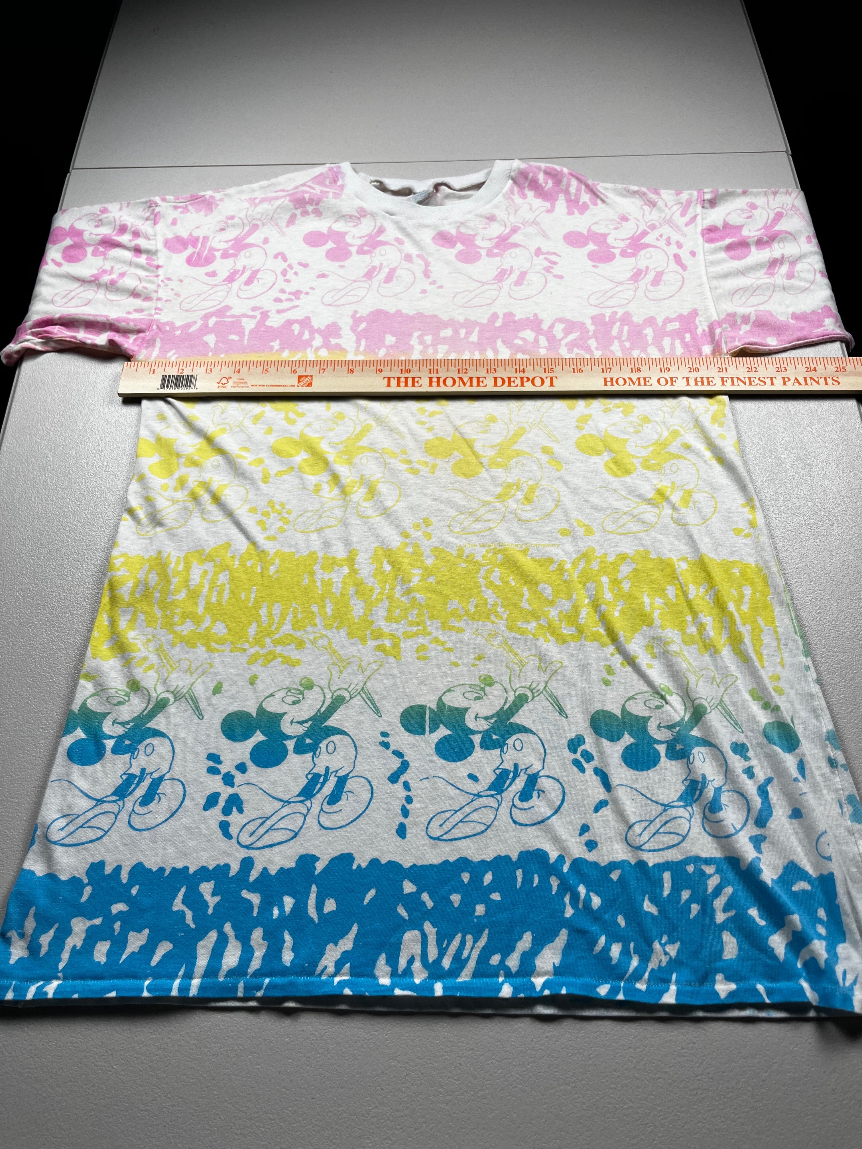 Vintage Disney Mickey Inc. Pastel Border Design Shirt