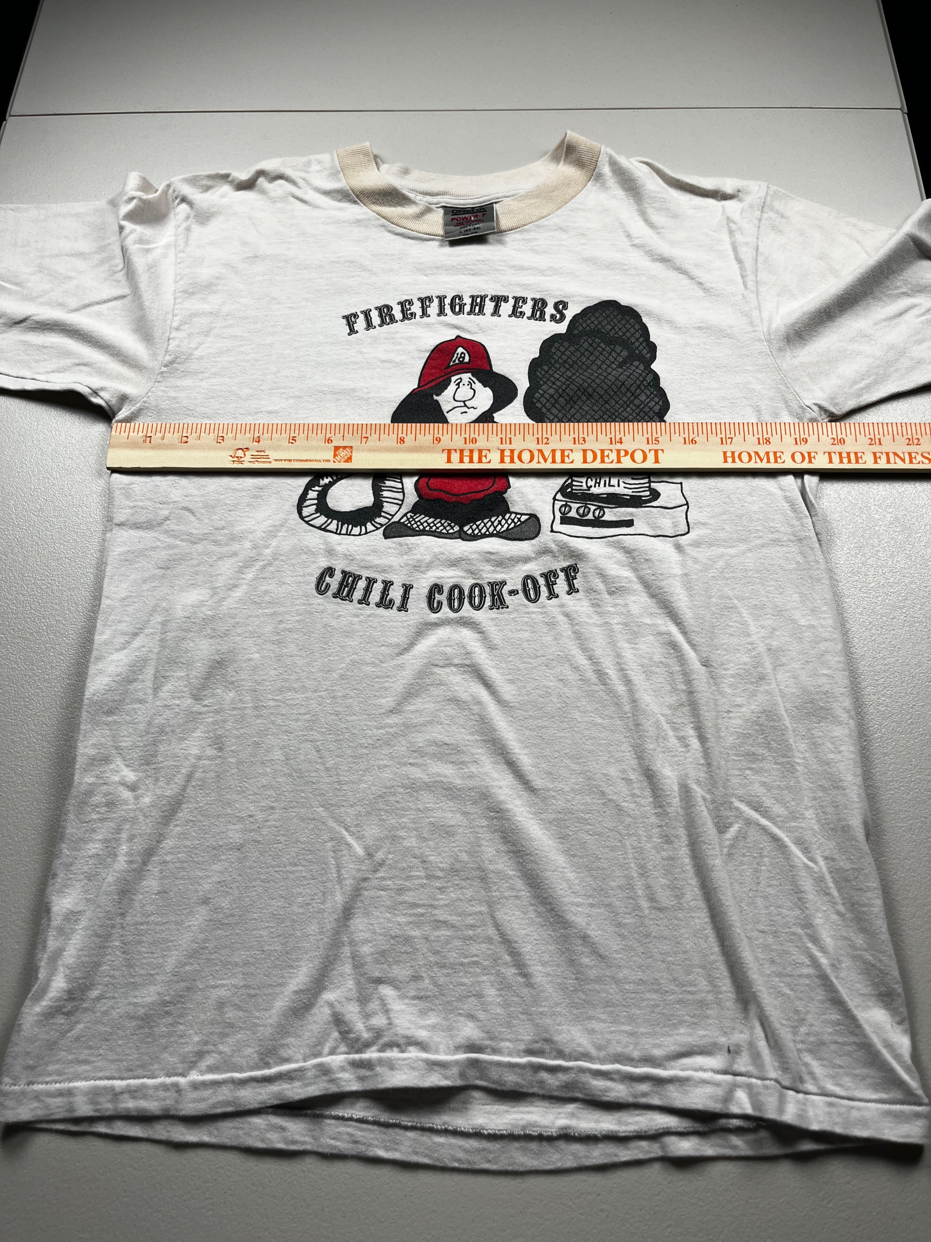 Vintage Chili Cookoff FirefighterGraphic T-Shirt