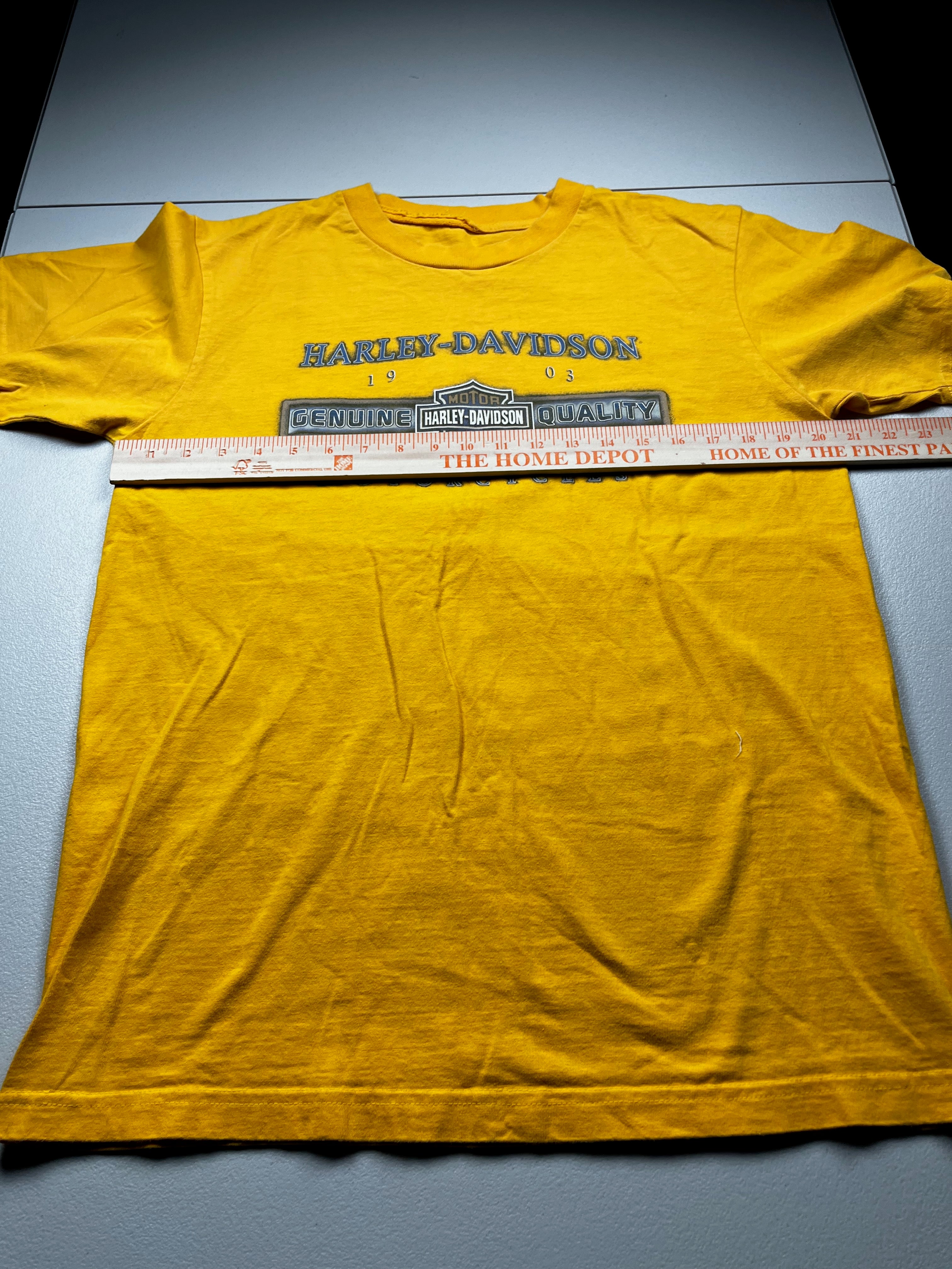 Vintage Y2K Harley Davidson Yellow T-Shirt