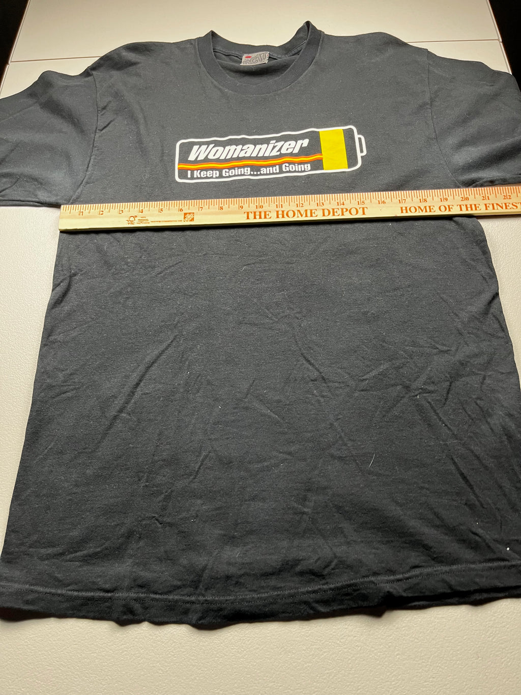 Vintage 1990s Womanizer Battery Parody Graphic T-Shirt