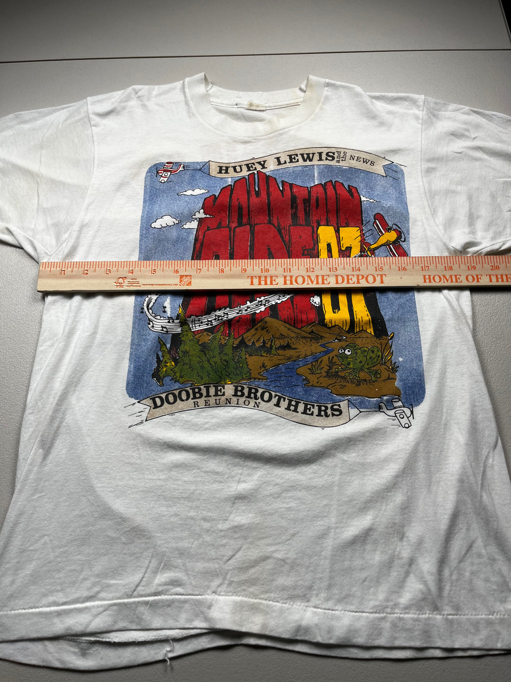 Vintage 1987 Mountain Aire Festival Huey Lewis The Doobie Brothers Tour T-Shirt