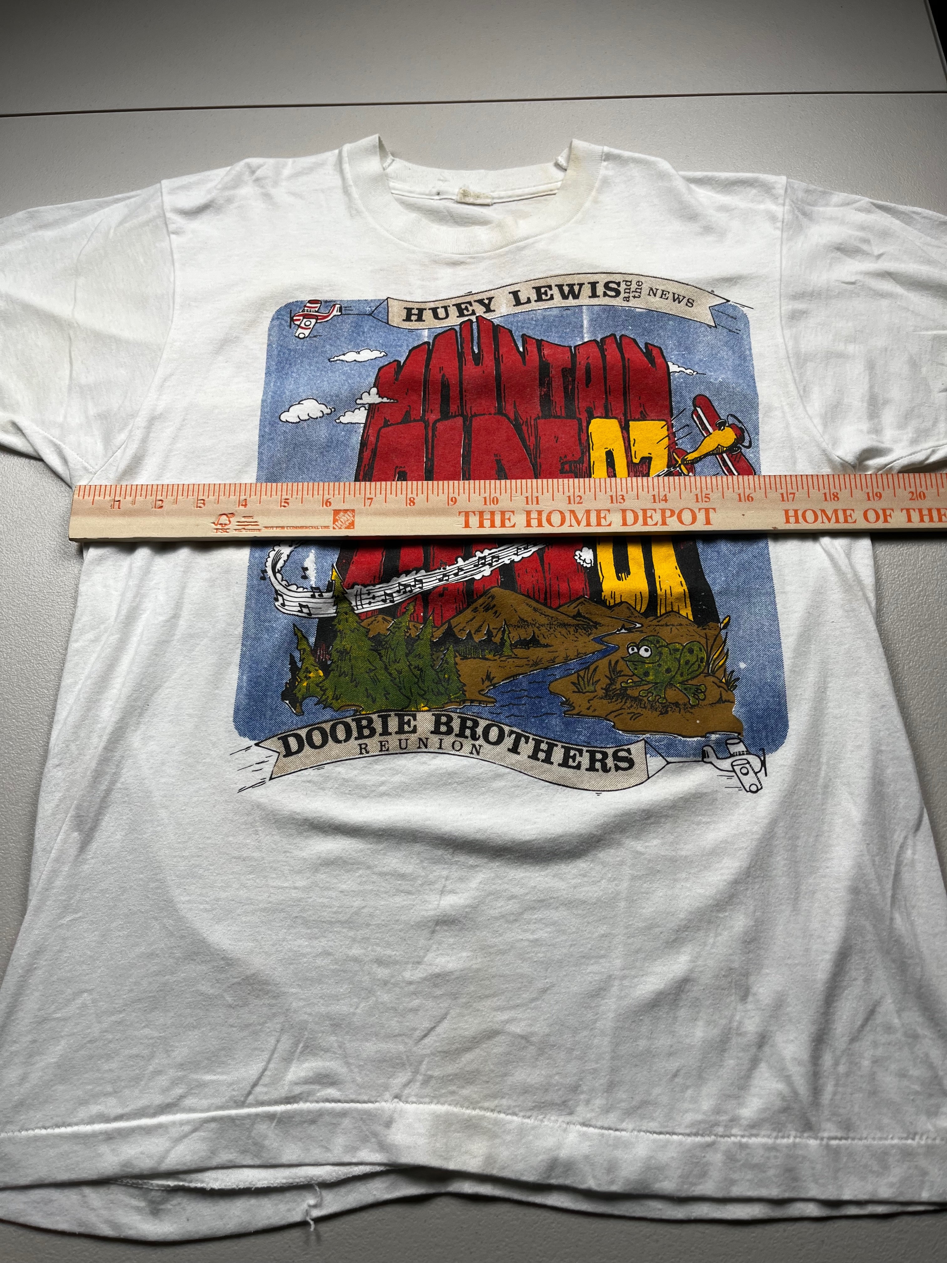 Vintage 1987 Mountain Aire Festival Huey Lewis The Doobie Brothers Tour T-Shirt