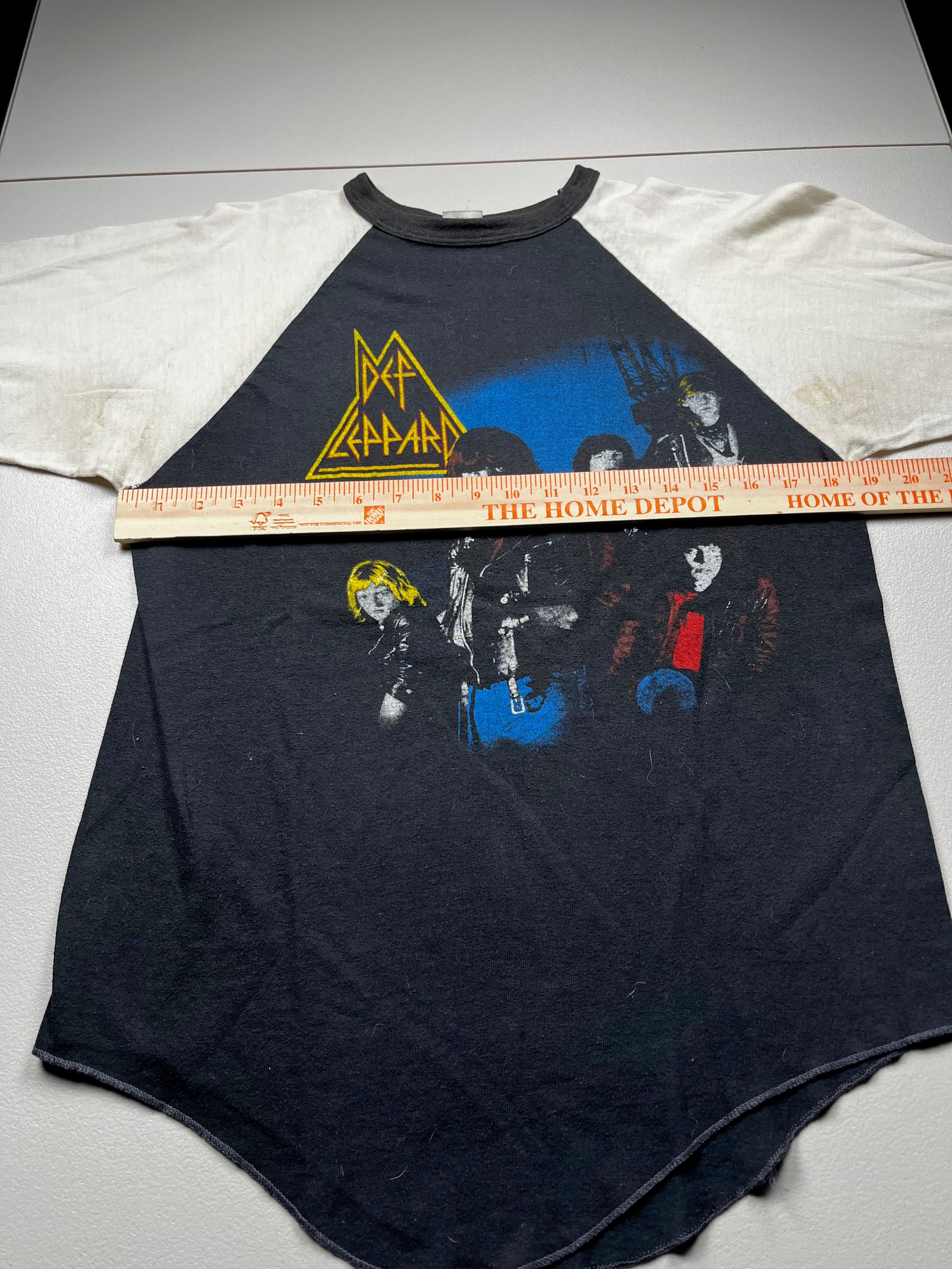Vintage 1980s Def Leppard Rock Brigade Raglan Band T-Shirt