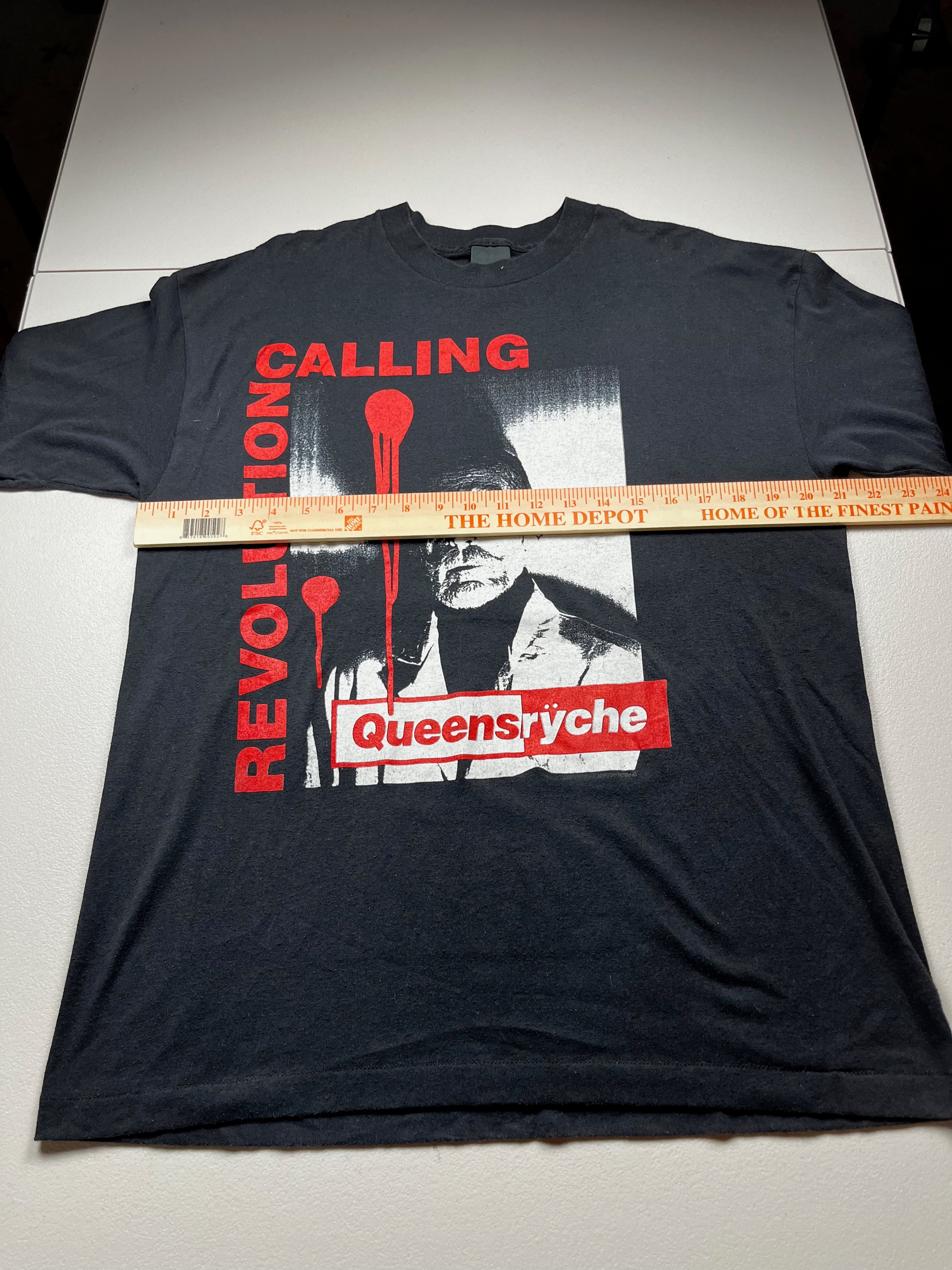 Vintage Queensryche Revolution Calling Band T-Shirt Black