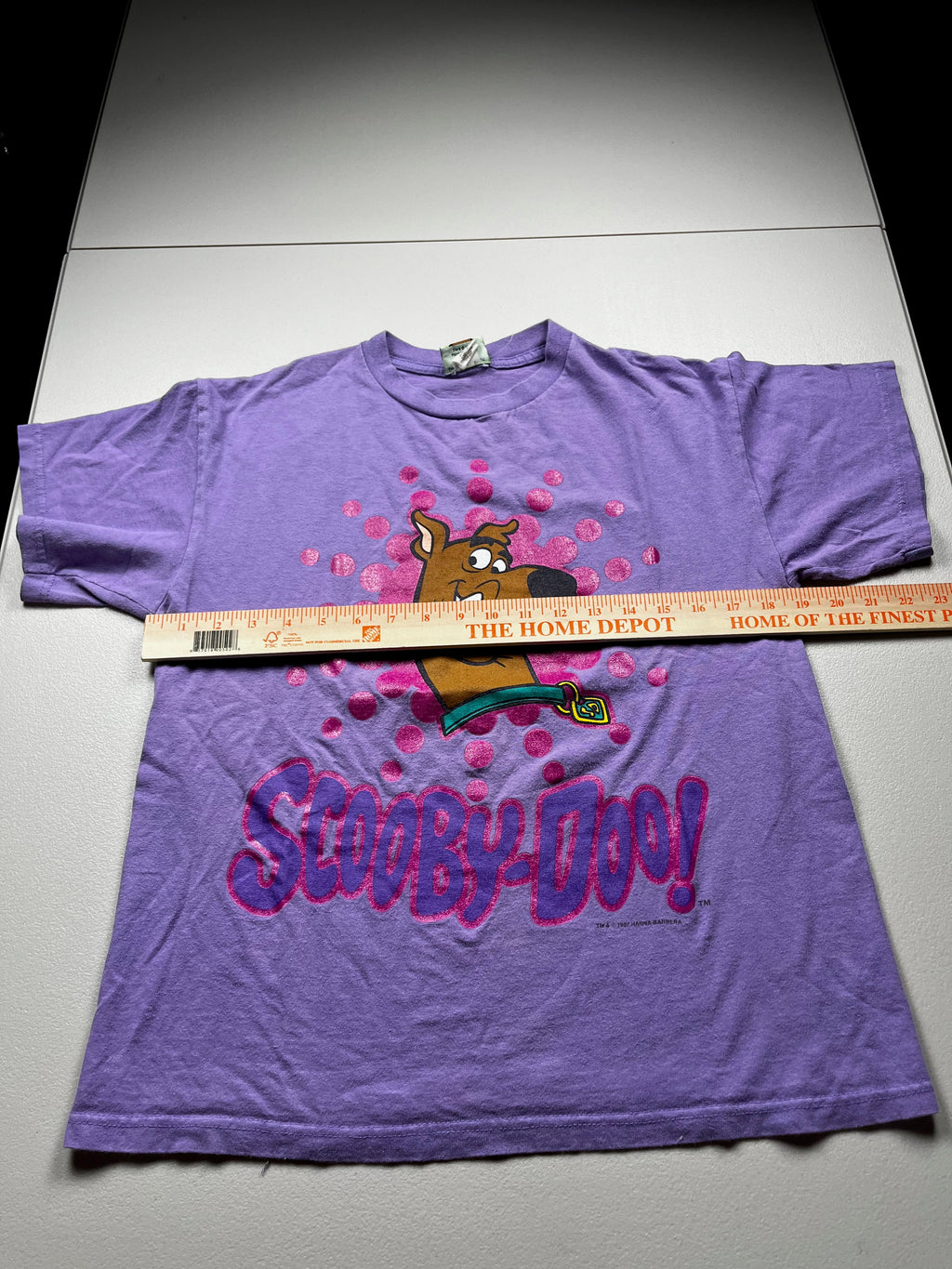 Vintage Scooby-Doo Glitter Graphic Cartoon T-Shirt Purple