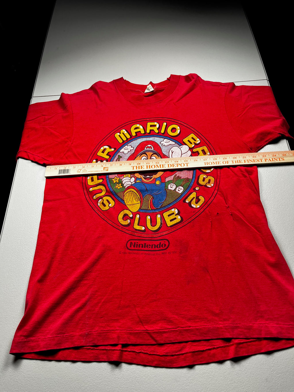 Vintage 1988 Nintendo Super Mario Bros 2 Club T-Shirt Red