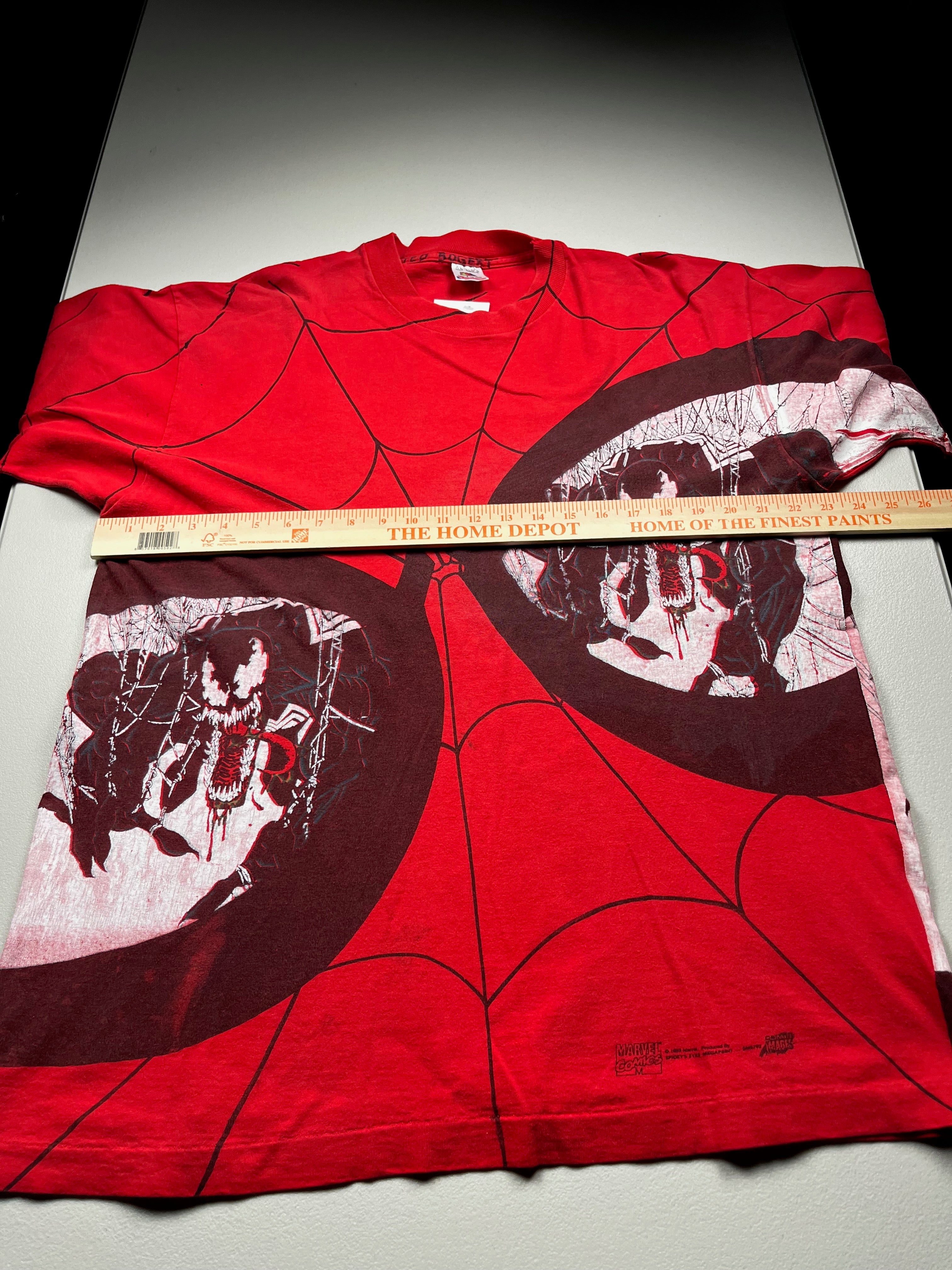 Vintage 1993 Marvel Spider-Man Venom All Over Print T-Shirt