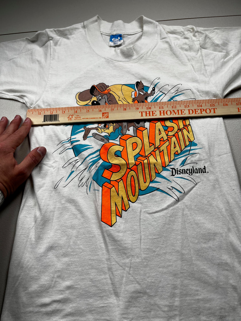 Vintage Disneyland Splash Mountain Graphic T-Shirt White