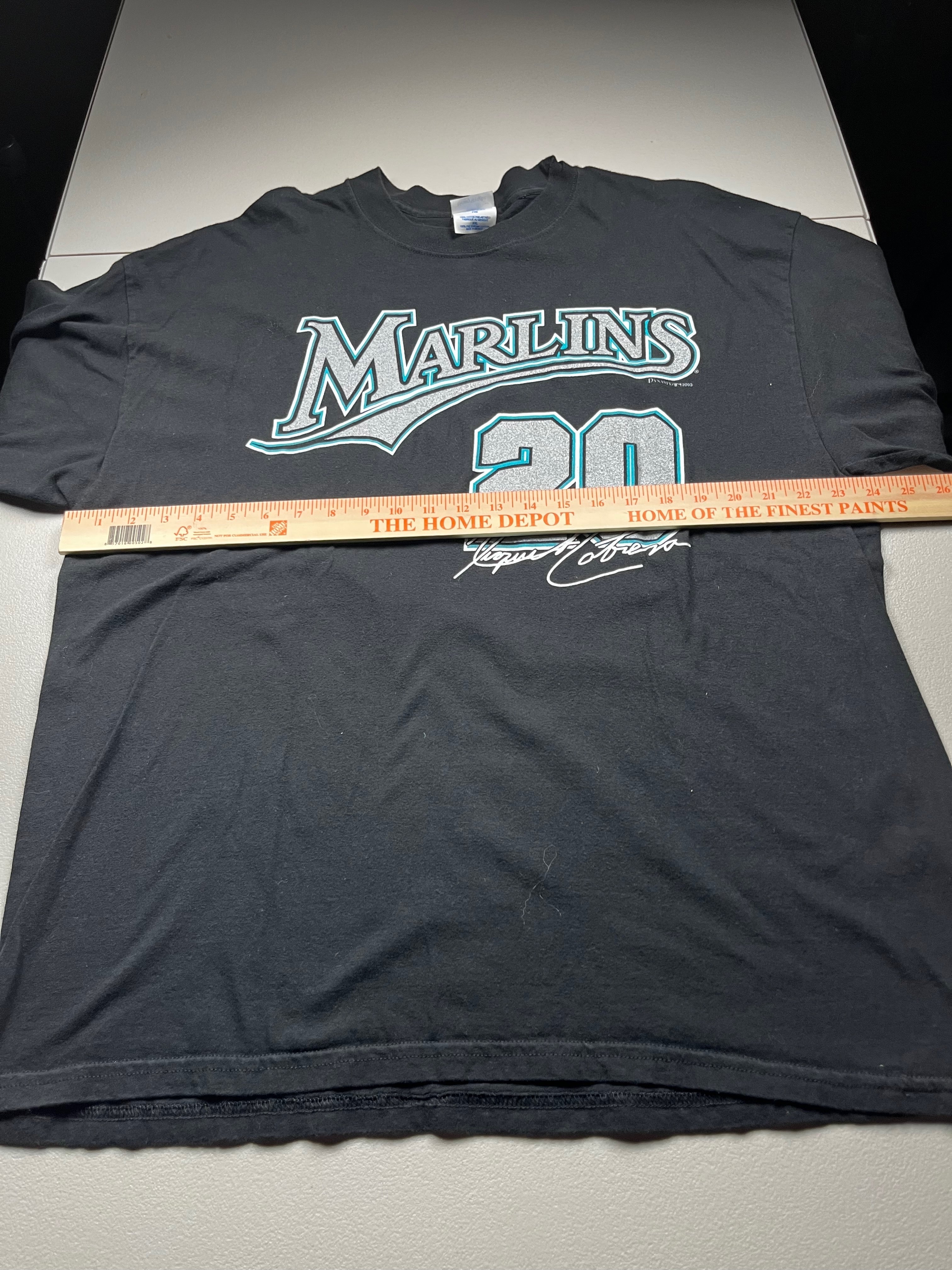 Vintage Florida Marlins Miguel Cabrera #20 T-Shirt Black