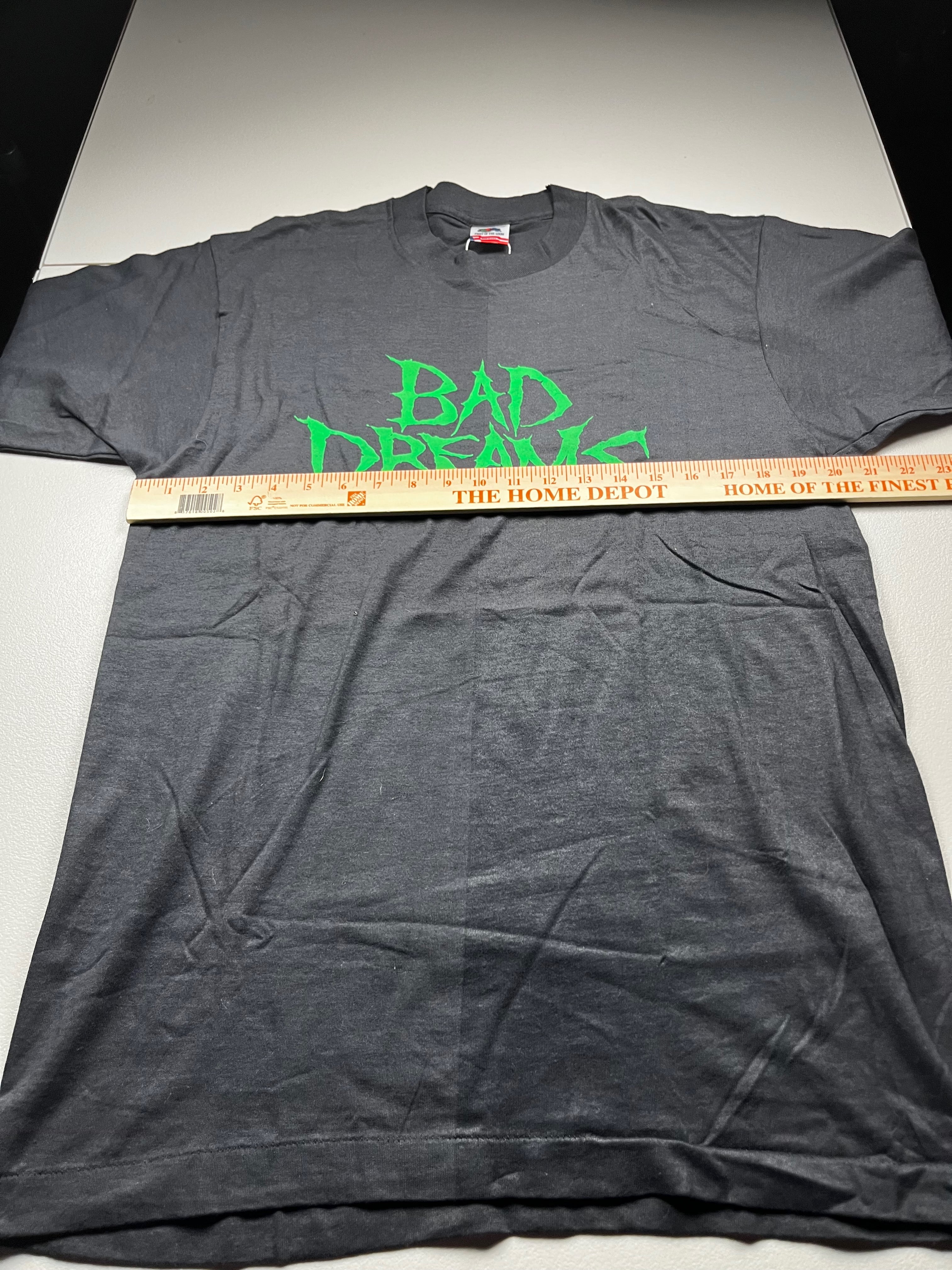 Vintage Fruit of the Loom Bad Dreams Graphic T-Shirt Charcoal